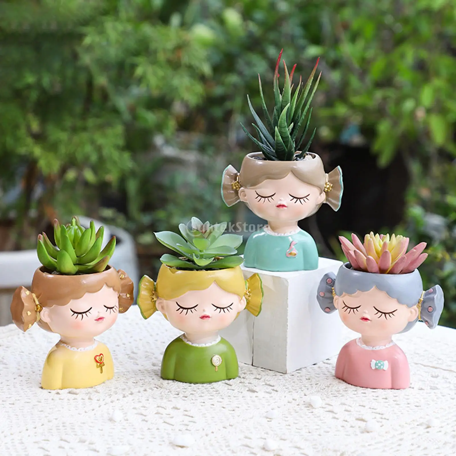 Resin Statue Decorative Figurine Planter Sculpture Girl Flower Pot Plant Pot for Garden Desktop Kitchen Office Table Centerpiece
Resin Statue Decorative Figurine Planter Sculpture Girl Flower Pot Plant Pot for Garden Desktop Kitchen Office Table Centerpiece