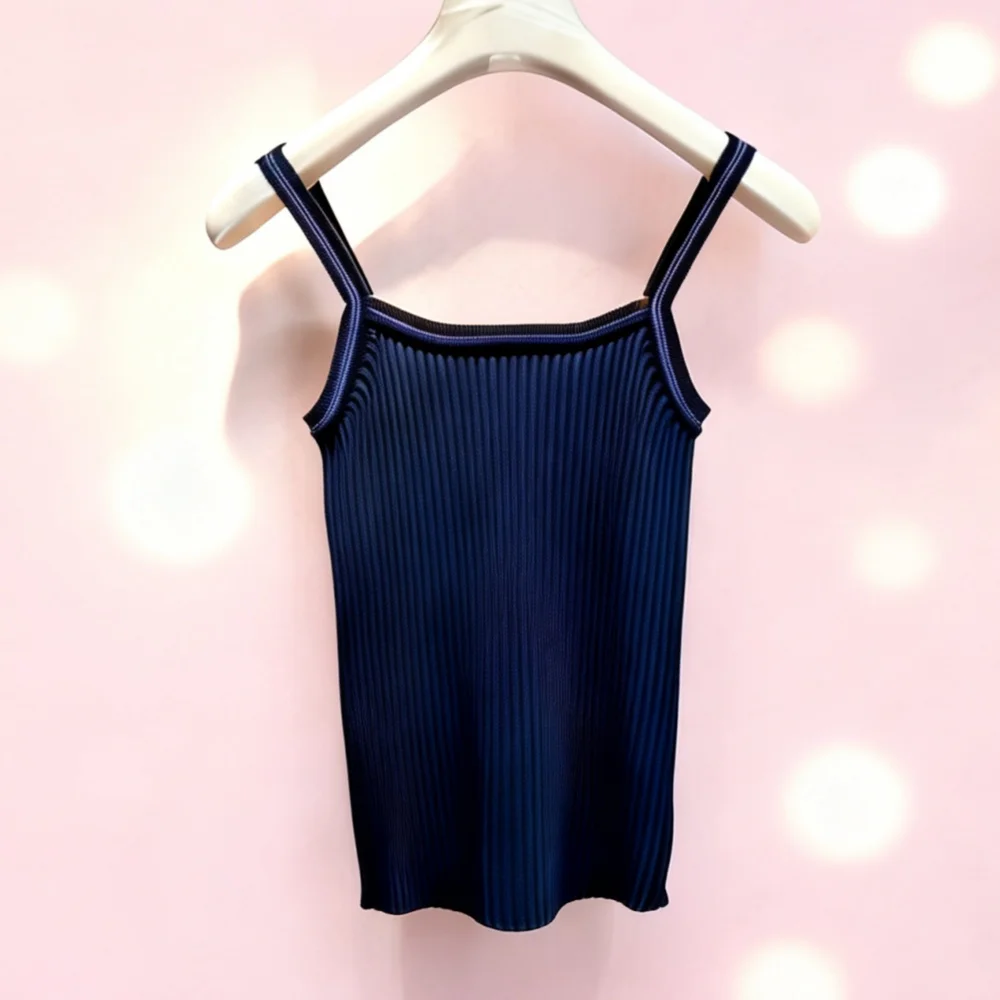 2026 Women's Ribbed Knit Camisole Top Navy Blue Sleeveless Square Neck Slim Fit Tank Top Basic Casual Vest 030
2026 Women's Ribbed Knit Camisole Top Navy Blue Sleeveless Square Neck Slim Fit Tank Top Basic Casual Vest 030