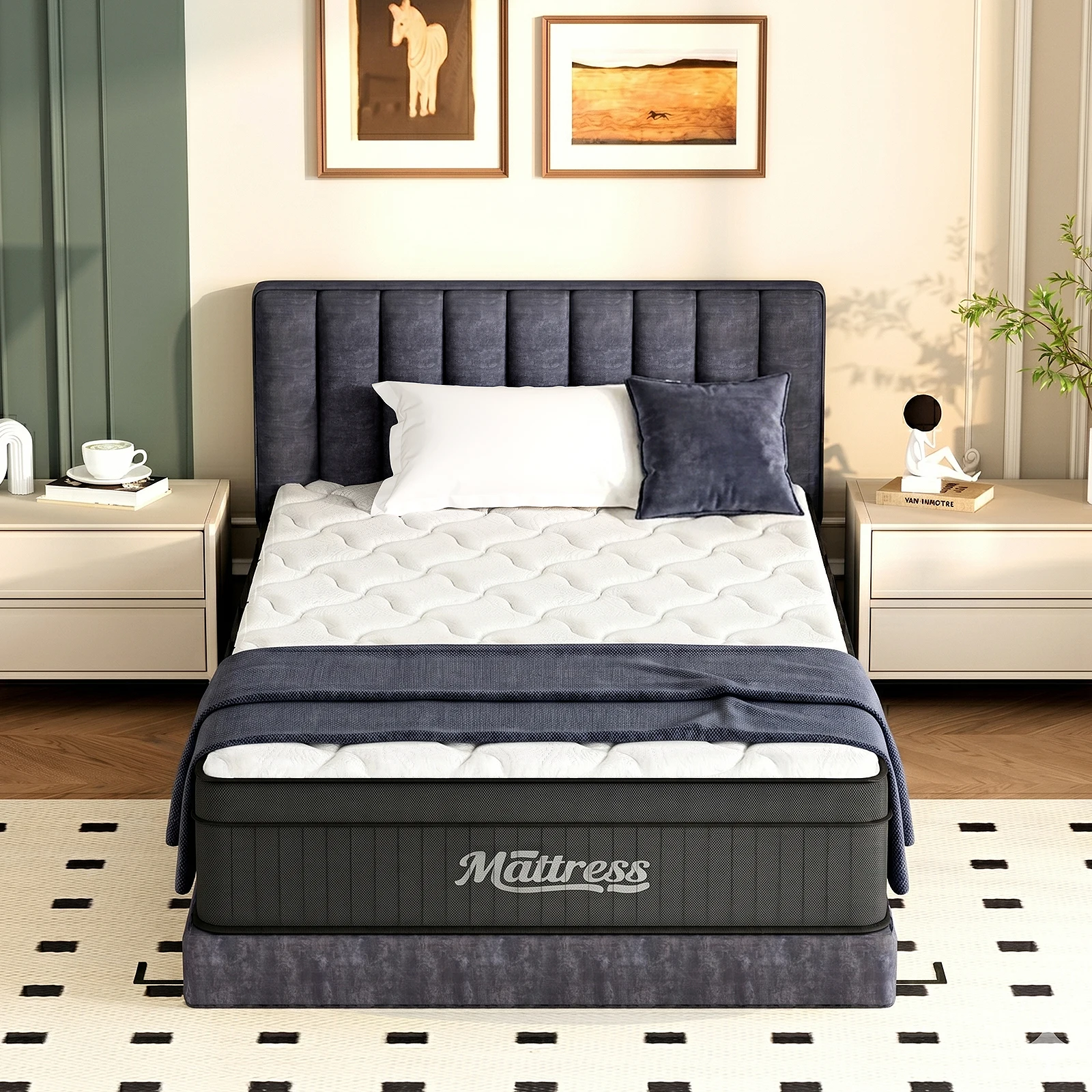 12 Inch Twin Mattress, Hybrid Pocket Spring Mattress in a Box, Medium Firm, Fiberglass Free, Edge Support & Back Pain Relief for Daily Sleep,White
12 Inch Twin Mattress, Hybrid Pocket Spring Mattress in a Box, Medium Firm, Fiberglass Free, Edge Support & Back Pain Relief for Daily Sleep,White