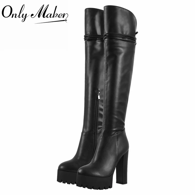 Onlymaker Over The Knee Boots Women Black Platform High Heel Stiletto High Zipper Plus Size Handmade Boots
Onlymaker Over The Knee Boots Women Black Platform High Heel Stiletto High Zipper Plus Size Handmade Boots