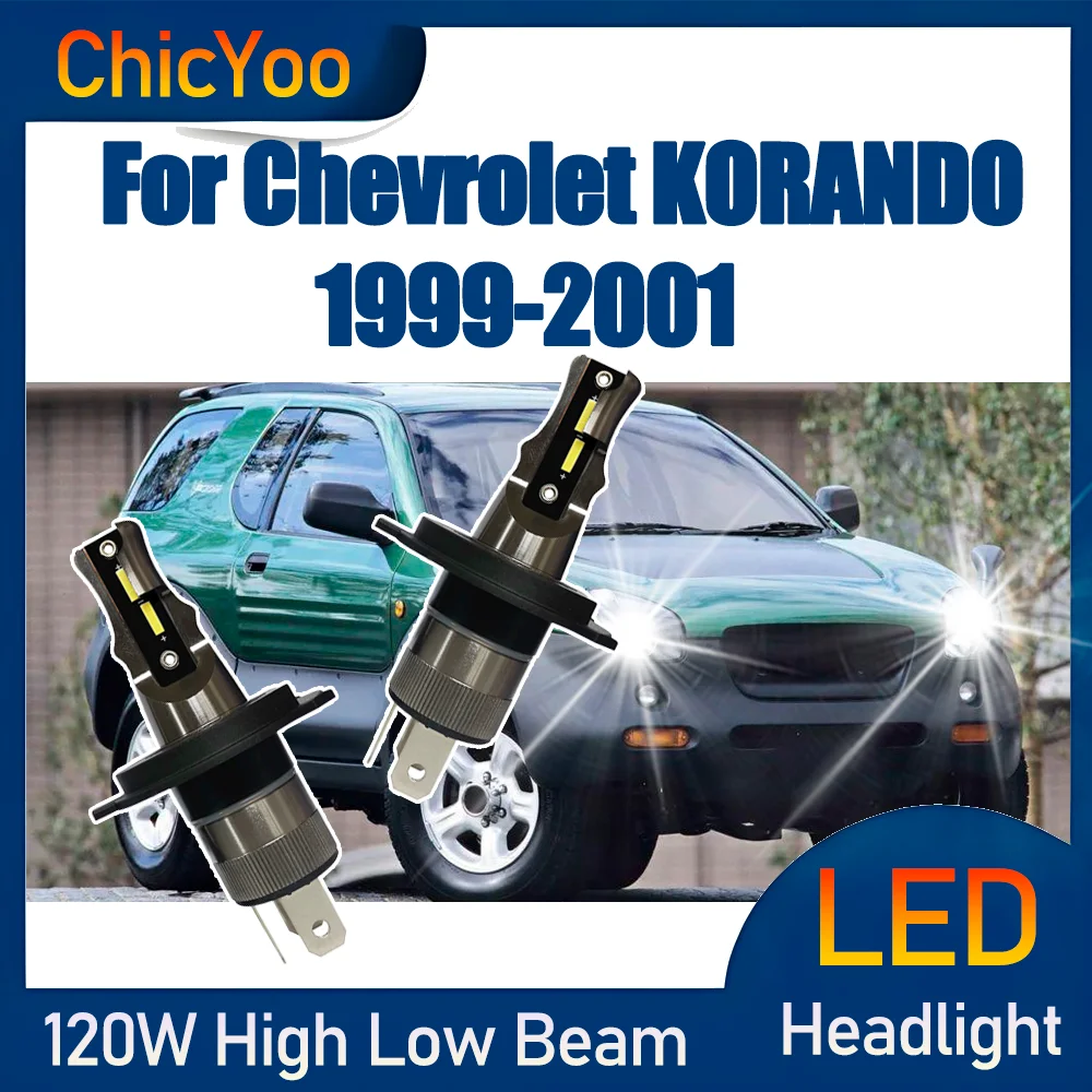2PCS H4 6000K White 20000LM LED Car Headlight 120W High Low Beam Auto Lights 12V Plug and Play For Chevrolet KORANDO 1999-2001 
2PCS H4 6000K White 20000LM LED Car Headlight 120W High Low Beam Auto Lights 12V Plug and Play For Chevrolet KORANDO 1999-2001