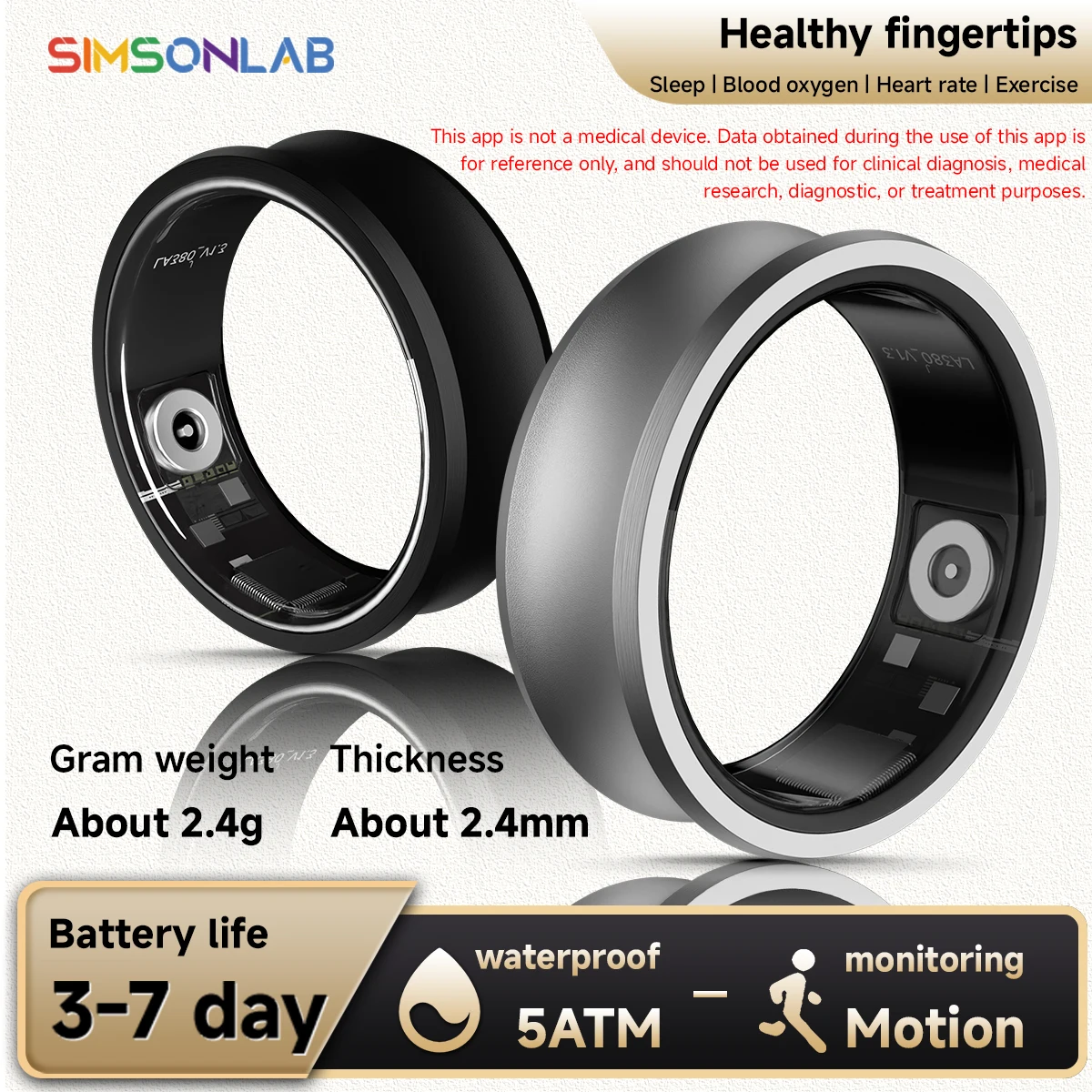 Смарт-кольцо 5ATM, водонепроницаемый шагомер для мужчин и женщин, многофункциональный мониторинг артериального давления, данные здоровья, мониторинг кислорода в крови
Смарт-кольцо 5ATM, водонепроницаемый шагомер для мужчин и женщин, многофункциональный мониторинг артериального давления, данные здоровья, мониторинг кислорода в крови