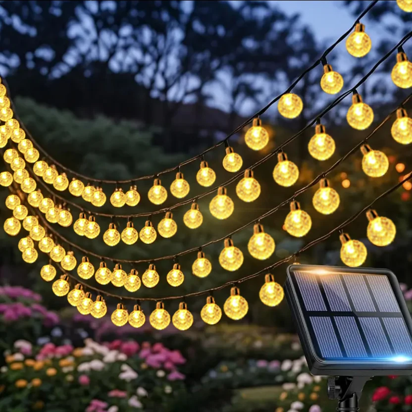 Solar Powered Outdoor String Lights, 20/50/100 LEDs, 8 Modes, IPX4 Splashproof for Garden Patio Party Decor
Solar Powered Outdoor String Lights, 20/50/100 LEDs, 8 Modes, IPX4 Splashproof for Garden Patio Party Decor