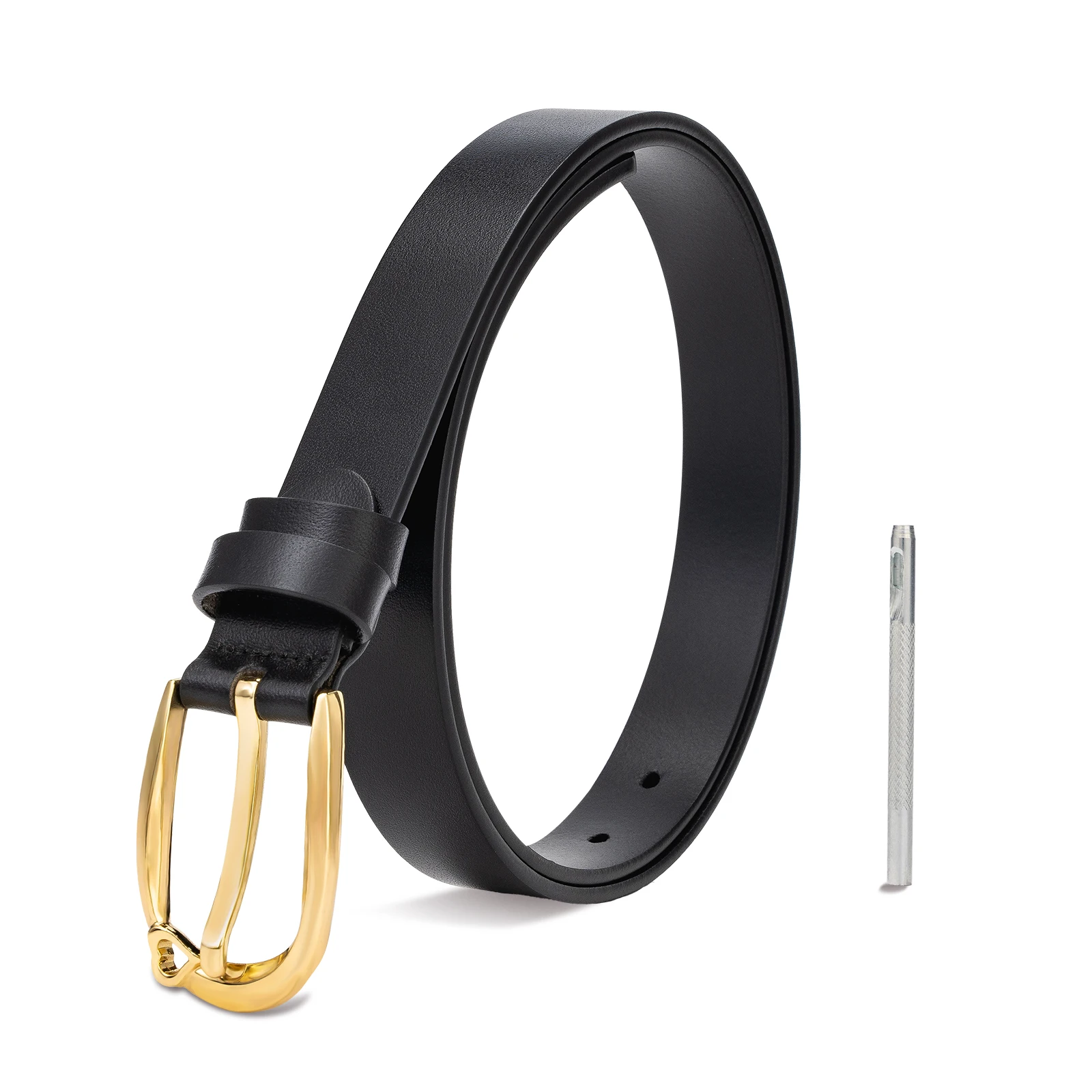 MOLSHINE Women's Genuine Leather Belt with Gold Buckle for Fashion Jeans,Formal Pants,Dresses -W 2.2cm/0.86" x L 115cm/45‘’
MOLSHINE Women's Genuine Leather Belt with Gold Buckle for Fashion Jeans,Formal Pants,Dresses -W 2.2cm/0.86" x L 115cm/45‘’