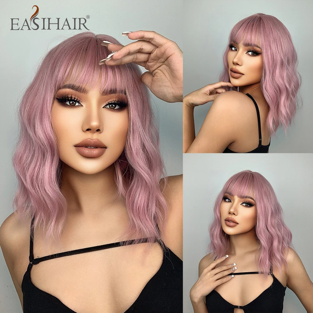 EASIHAIR Pink Short Wigs with Bangs Synthetic Short Bob Wigs for Women Cosplay Wig Glueless Natural Wave Heat Resistant Fiber
EASIHAIR Pink Short Wigs with Bangs Synthetic Short Bob Wigs for Women Cosplay Wig Glueless Natural Wave Heat Resistant Fiber