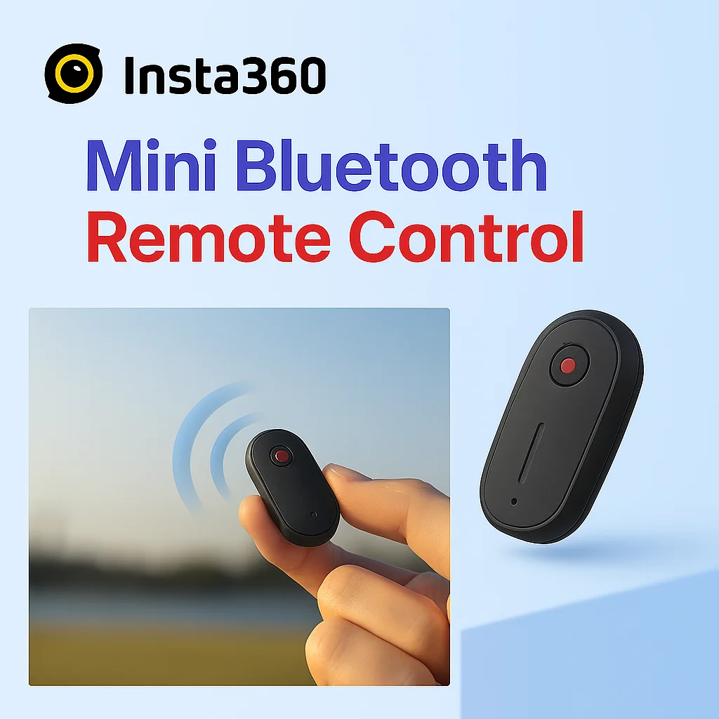 Мини-пульт дистанционного управления Bluetooth Insta360 для X5/X4/GO 3S/Ace Pro 2 | Беспроводной затвор с ремешком | Диапазон 10 м
Мини-пульт дистанционного управления Bluetooth Insta360 для X5/X4/GO 3S/Ace Pro 2 | Беспроводной затвор с ремешком | Диапазон 10 м
