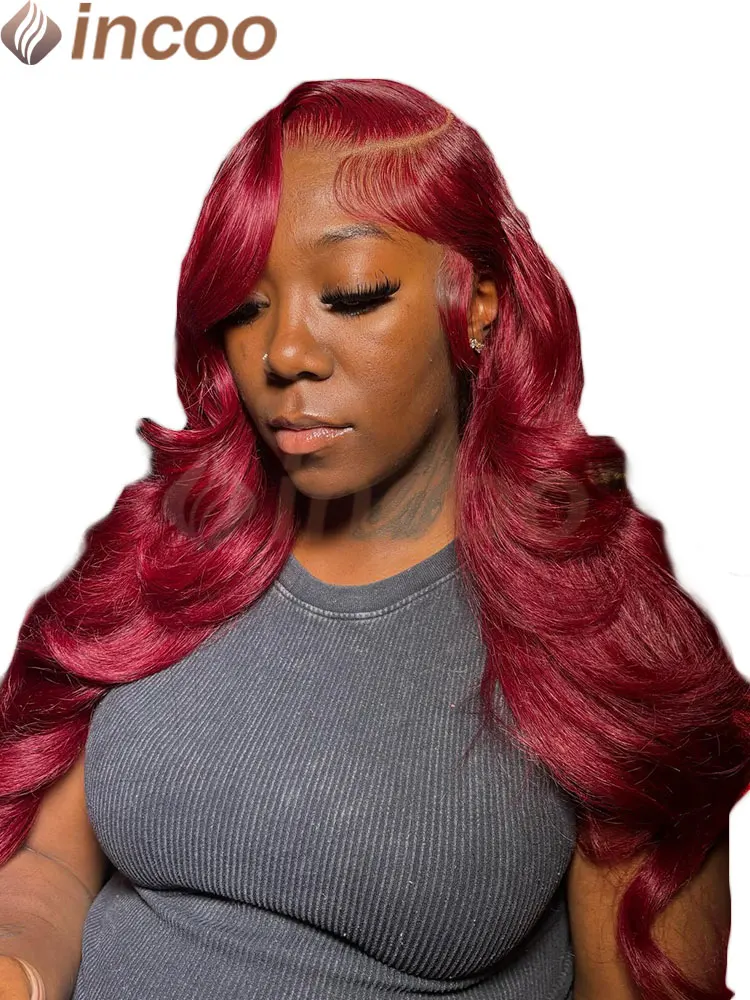 180 Density 99J Burgundy Hd Transparent 13X4 13X6 Lace Frontal Wigs Preplucked Colored Body Wave Lace Front Wigs Human Hair Wig
180 Density 99J Burgundy Hd Transparent 13X4 13X6 Lace Frontal Wigs Preplucked Colored Body Wave Lace Front Wigs Human Hair Wig