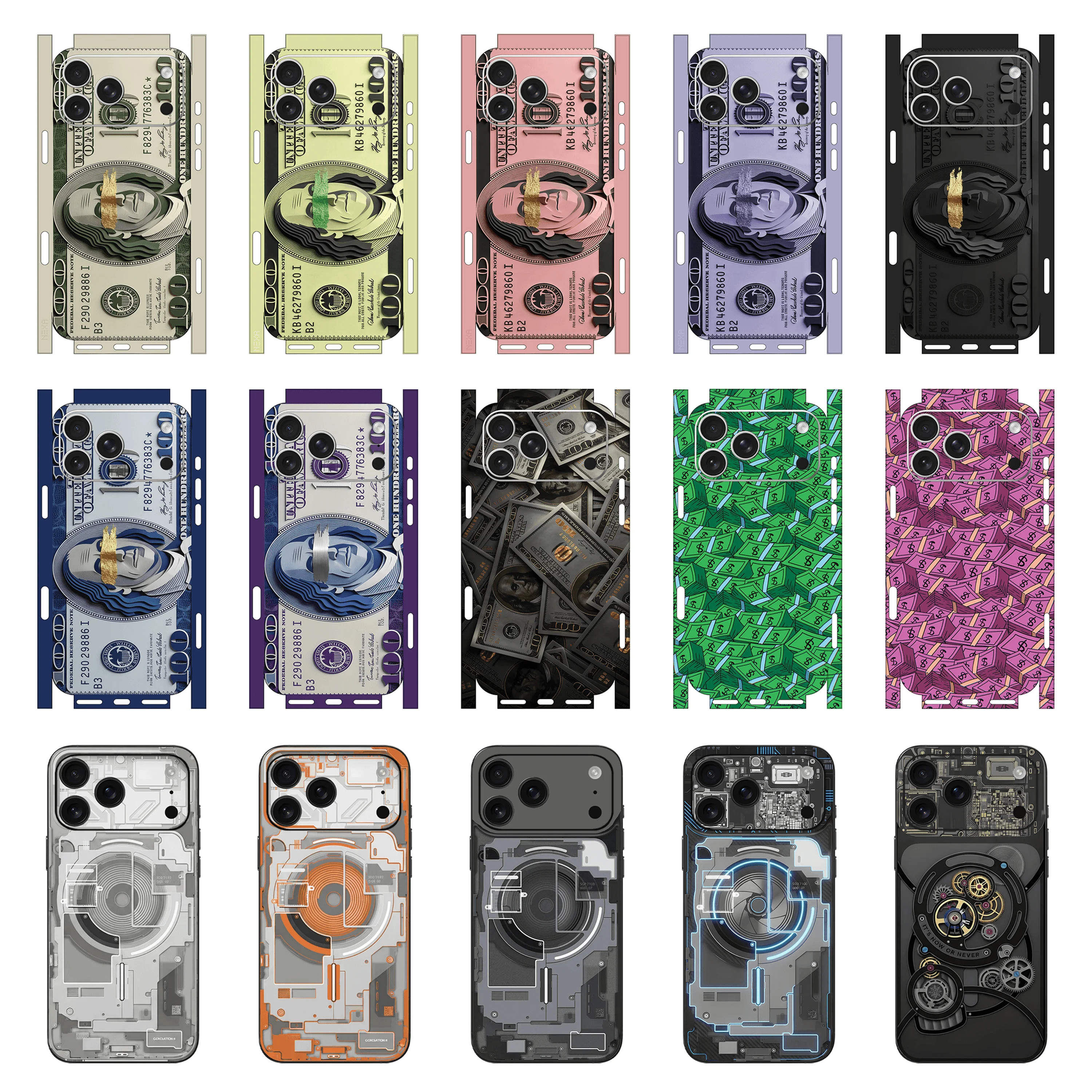 Vinyl Skins For iPhone 17/16/15/14/13 | IP49 Cash Art & Blueprint Tech Edition - Protection Cover Stickers For iPhone
Vinyl Skins For iPhone 17/16/15/14/13 | IP49 Cash Art & Blueprint Tech Edition - Protection Cover Stickers For iPhone