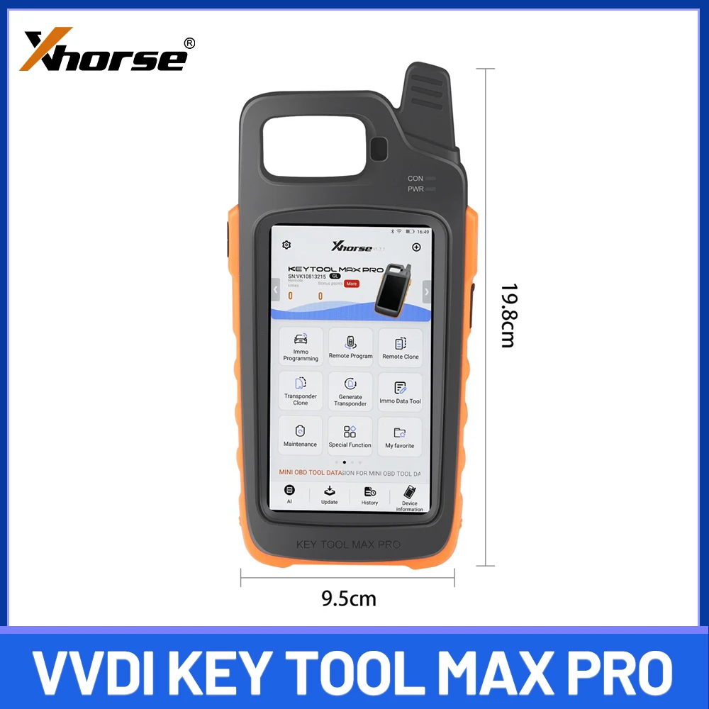 Xhorse VVDI Key Tool Max PRO сочетает в себе ключевой инструмент Max и мини-инструмент OBD функции добавления напряжения и тока утечки
Xhorse VVDI Key Tool Max PRO сочетает в себе ключевой инструмент Max и мини-инструмент OBD функции добавления напряжения и тока утечки