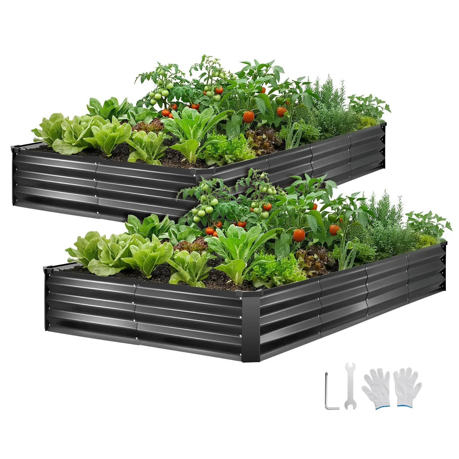 2 Pack Galvanized Raised Garden Beds 8x4x1 ft Rectangular Planter Box Gray
2 Pack Galvanized Raised Garden Beds 8x4x1 ft Rectangular Planter Box Gray