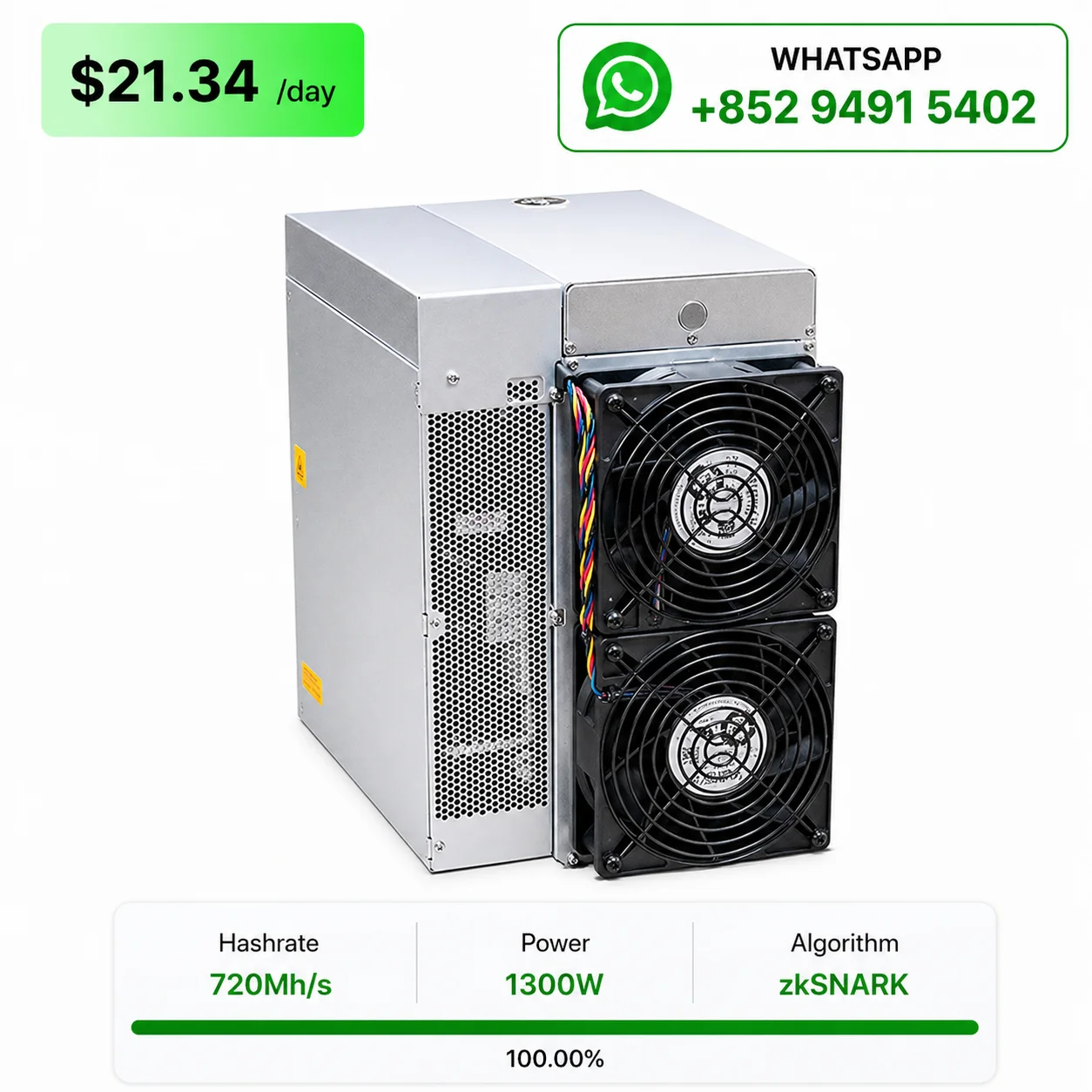 AV BUY NOW Bitmain Antminer L9 17 GH 3400W Scrypt ASIC Miner Crypto Mining Machine Includes Power Supply PSU
AV BUY NOW Bitmain Antminer L9 17 GH 3400W Scrypt ASIC Miner Crypto Mining Machine Includes Power Supply PSU