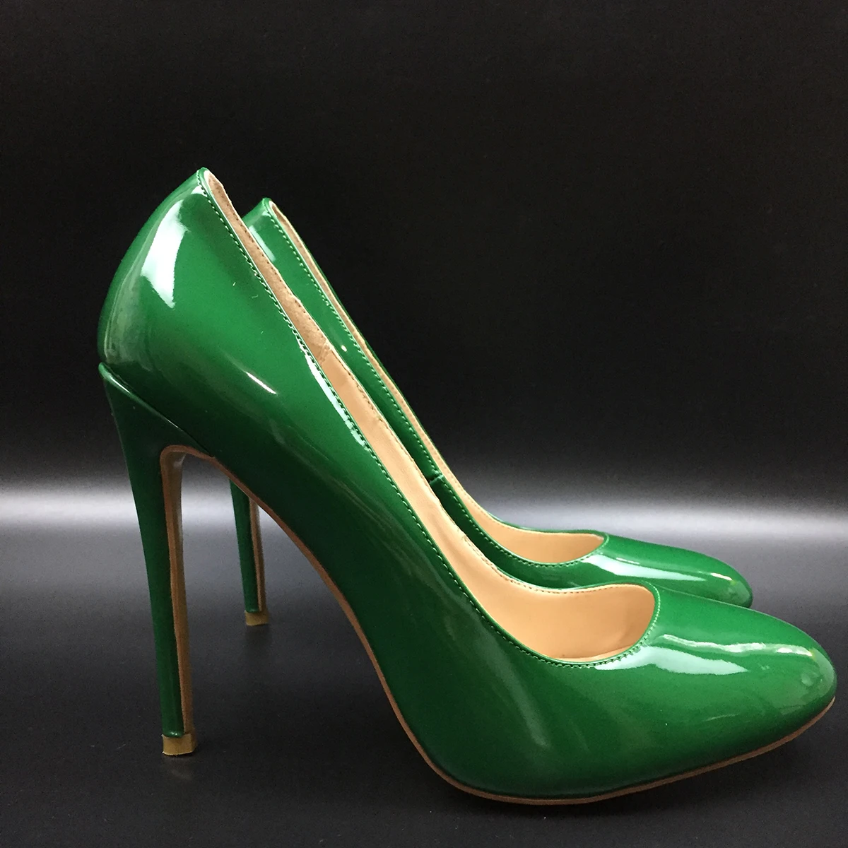 Fashion Women High Heels Green Patent Pumps Round Toe Stilettos Ladies Evening Party Work & Career Footwear Aimirlly Customized
Fashion Women High Heels Green Patent Pumps Round Toe Stilettos Ladies Evening Party Work & Career Footwear Aimirlly Customized