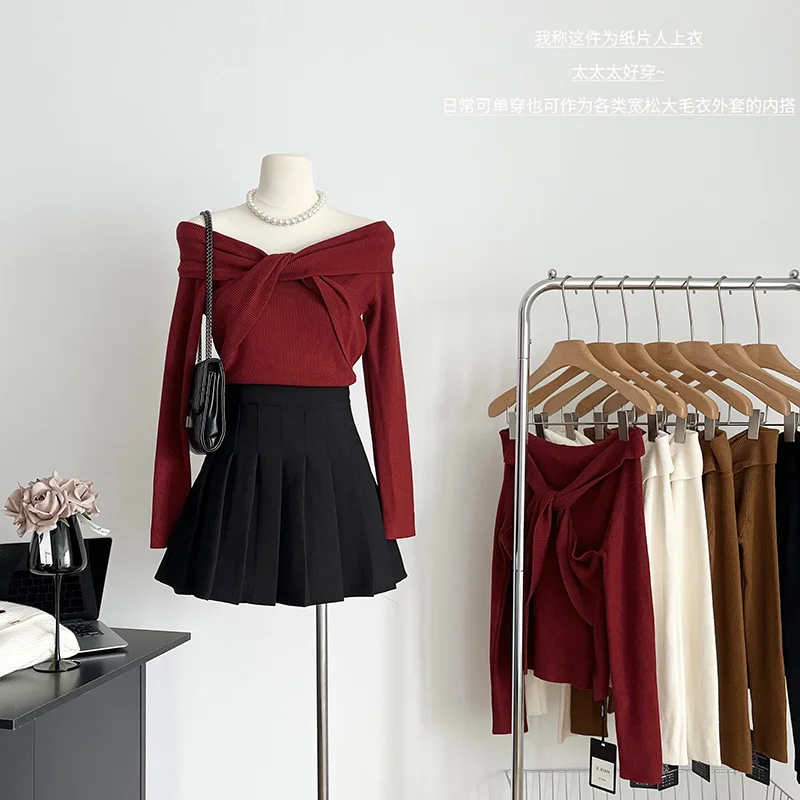 Y2k Knitted Sweater Women Korean Fashion Sexy Off Shoulder Slim Pullover Female Autumn Long Sleeve Knitwear
Y2k Knitted Sweater Women Korean Fashion Sexy Off Shoulder Slim Pullover Female Autumn Long Sleeve Knitwear