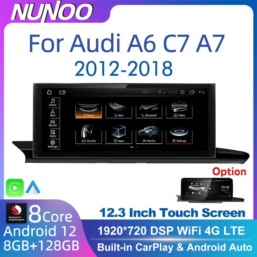 For Audi A6 A7 C7 2012-2019 Apple Carplay Car Radio Android 12 Car Multimedia Player Navigation Touch Screen Stereo Monitor
For Audi A6 A7 C7 2012-2019 Apple Carplay Car Radio Android 12 Car Multimedia Player Navigation Touch Screen Stereo Monitor