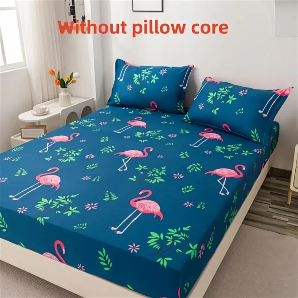 3pcs Soft Comfort Flamingo Fitted Sheet Set - Breathable Bedding Mattress Protector for Bedroom, Guest Room - Hypoallergenic
3pcs Soft Comfort Flamingo Fitted Sheet Set - Breathable Bedding Mattress Protector for Bedroom, Guest Room - Hypoallergenic
