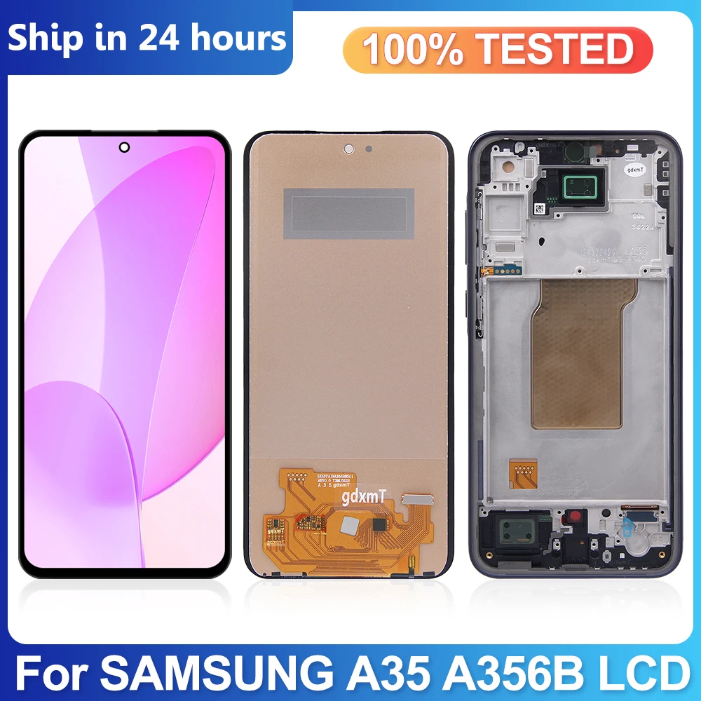 6,6-дюймовый AMOLED для Samsung A35 5G ЖК-дисплей A356B, дигитайзер сенсорного экрана в сборе для замены экрана Samsung A35, 100% протестировано.
6,6-дюймовый AMOLED для Samsung A35 5G ЖК-дисплей A356B, дигитайзер сенсорного экрана в сборе для замены экрана Samsung A35, 100% протестировано.