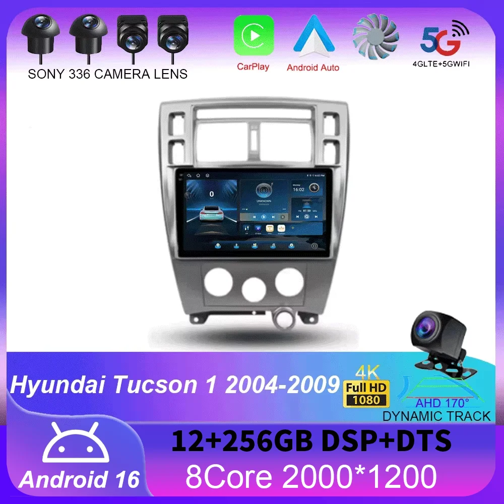 For Hyundai Tucson 1 2004 - 2009 Carplay Auto 4G+WIFI GPS Car Radio Navigation Multimedia Video Player Stereo BT Android 16
For Hyundai Tucson 1 2004 - 2009 Carplay Auto 4G+WIFI GPS Car Radio Navigation Multimedia Video Player Stereo BT Android 16