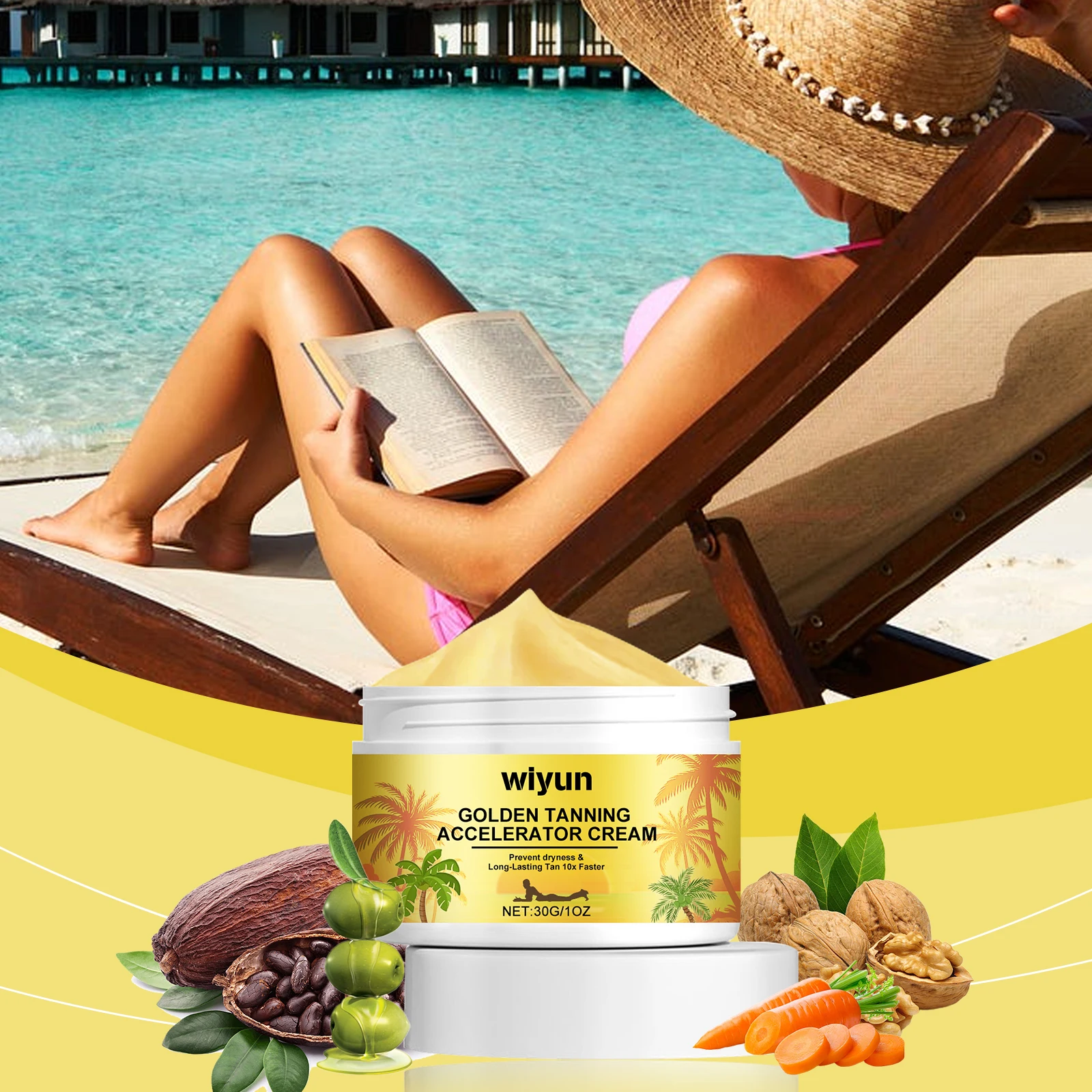 Tanning Cream Bronze Glow Antioxidant Even Skin Tone Enhance Skin Elasticity Hydrate Nourish Skin Soft Smooth Natural Tan Cream
Tanning Cream Bronze Glow Antioxidant Even Skin Tone Enhance Skin Elasticity Hydrate Nourish Skin Soft Smooth Natural Tan Cream