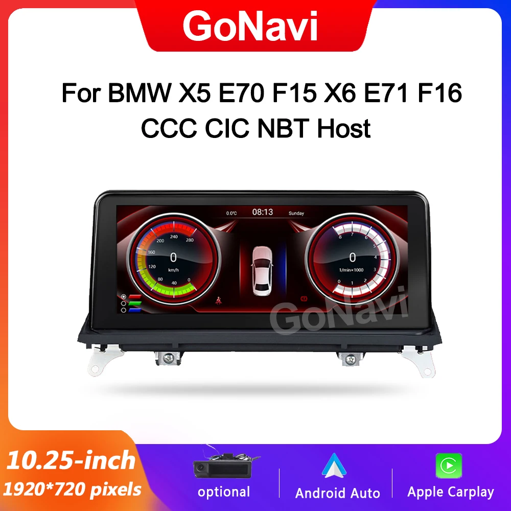 GoNavi CarPlay Screen & Android Auto 1920*720 10.25Inch IPS Screen For BMW X5 E70 F15 X6 E71 F16 Car Radio CCC CIC NBT Host GPS
GoNavi CarPlay Screen & Android Auto 1920*720 10.25Inch IPS Screen For BMW X5 E70 F15 X6 E71 F16 Car Radio CCC CIC NBT Host GPS