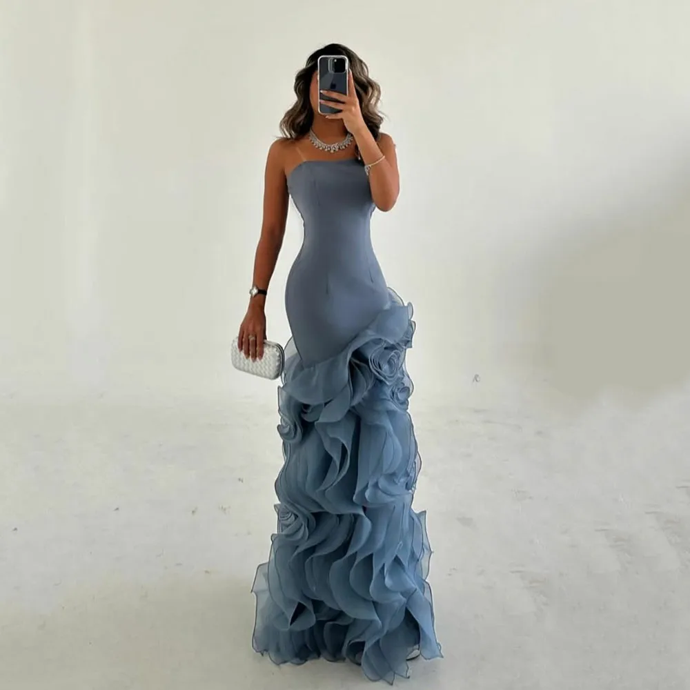 Msikoods Customized Ruffle Mermaid Prom Dress 2025 Strapless Evening Gown Ruched High End Design Formal Dress Party Gown
Msikoods Customized Ruffle Mermaid Prom Dress 2025 Strapless Evening Gown Ruched High End Design Formal Dress Party Gown