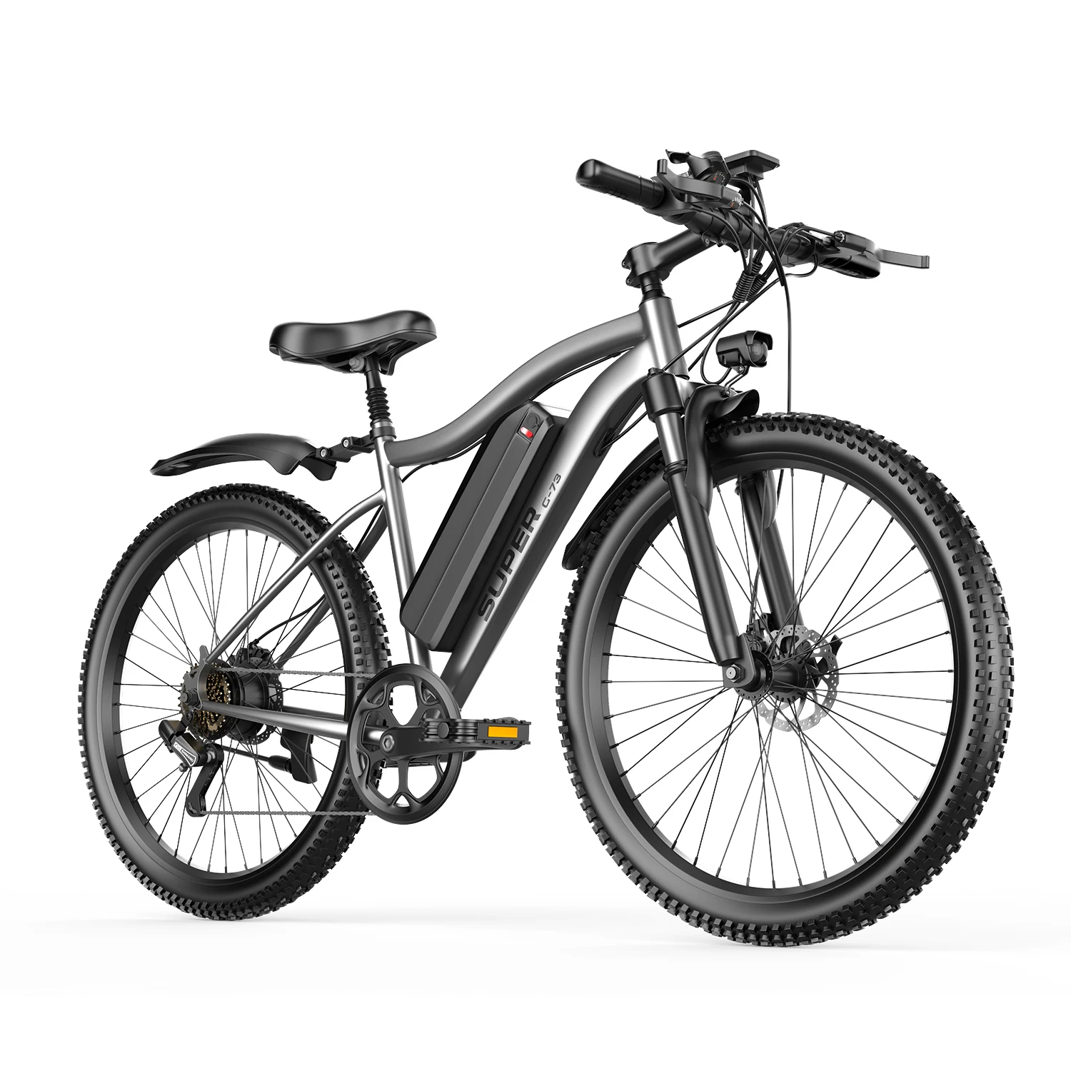 Toofly G73 Electric Bicycle with 250W 20Nm Torque, 48V 13Ah Removable Battery, Shimano 7-Speed,26inch (Urban Commuter Model)
Toofly G73 Electric Bicycle with 250W 20Nm Torque, 48V 13Ah Removable Battery, Shimano 7-Speed,26inch (Urban Commuter Model)