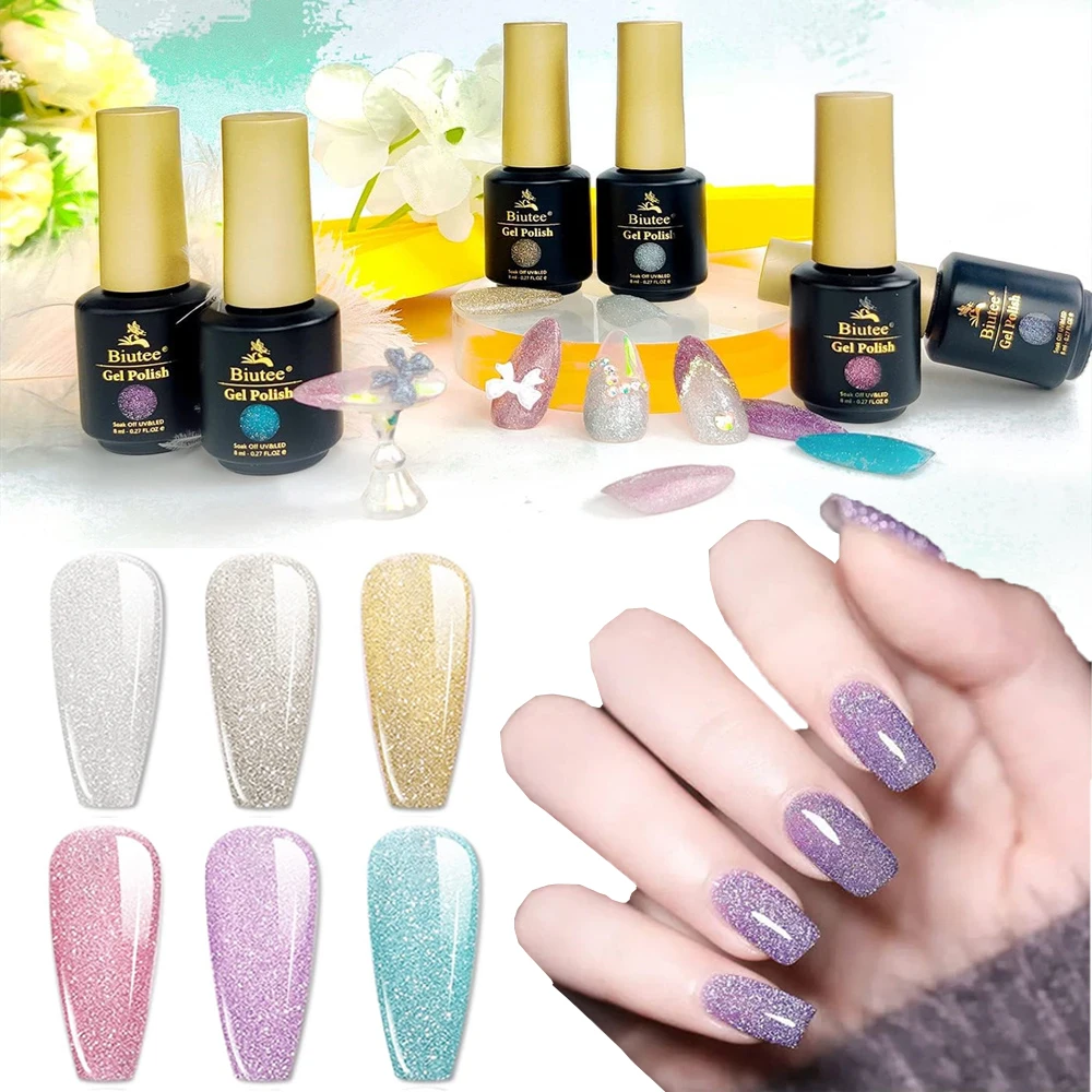 Biutee Sparkling Dazzling Shine Nail Gel Set 6 Colors Glitter Diamond Soak Off Nail Art Gel Varnishes for Home Salon Manicure
Biutee Sparkling Dazzling Shine Nail Gel Set 6 Colors Glitter Diamond Soak Off Nail Art Gel Varnishes for Home Salon Manicure