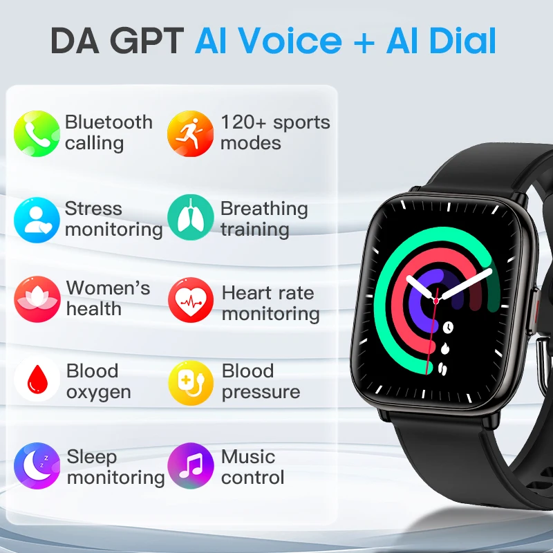 2025 Новые 1,75-дюймовые Bluetooth-смарт-часы с Da GPT AI Sleep Heart Rate SpO2 Мониторинг стресса 120+ Спортивный режим AI Watch Face
2025 Новые 1,75-дюймовые Bluetooth-смарт-часы с Da GPT AI Sleep Heart Rate SpO2 Мониторинг стресса 120+ Спортивный режим AI Watch Face