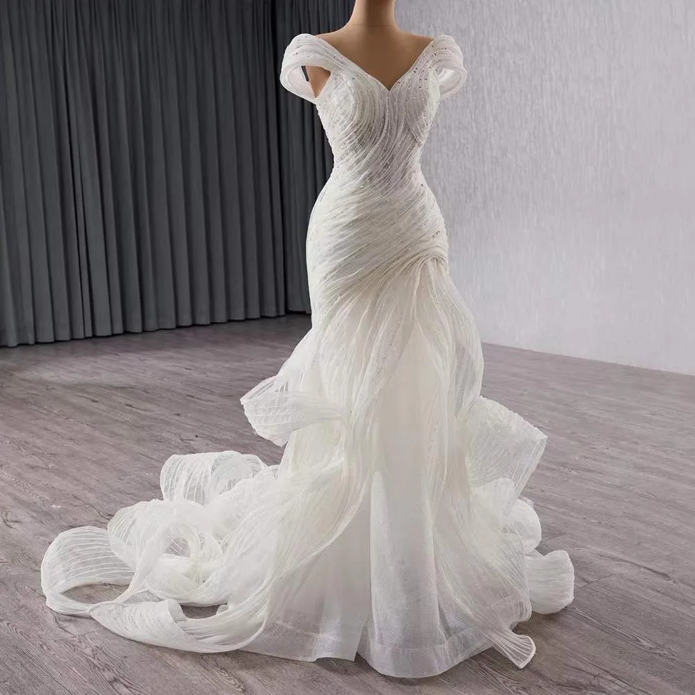 Новое свадебное платье с открытыми плечами, вырезом «сердечко», бисерной отделкой, шнуровкой на спине, сексуальными оборками, модель 2026 года
Новое свадебное платье с открытыми плечами, вырезом «сердечко», бисерной отделкой, шнуровкой на спине, сексуальными оборками, модель 2026 года