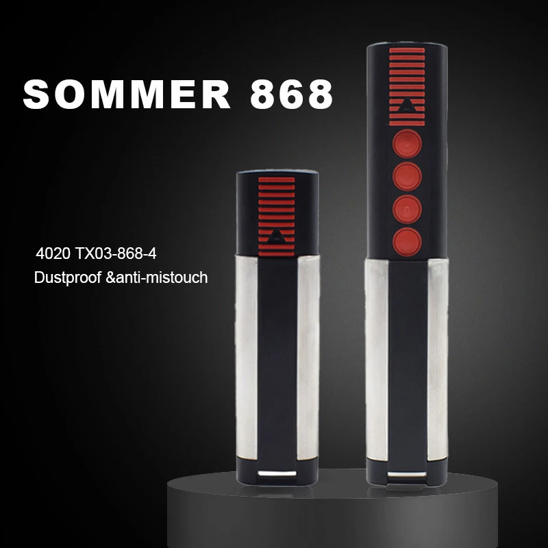 SOMMER 4020 4025 4026 Garage Remote Control Rolling code 868.8 Mhz Hand Transmitter Roller Door Gate Operator Opener
SOMMER 4020 4025 4026 Garage Remote Control Rolling code 868.8 Mhz Hand Transmitter Roller Door Gate Operator Opener