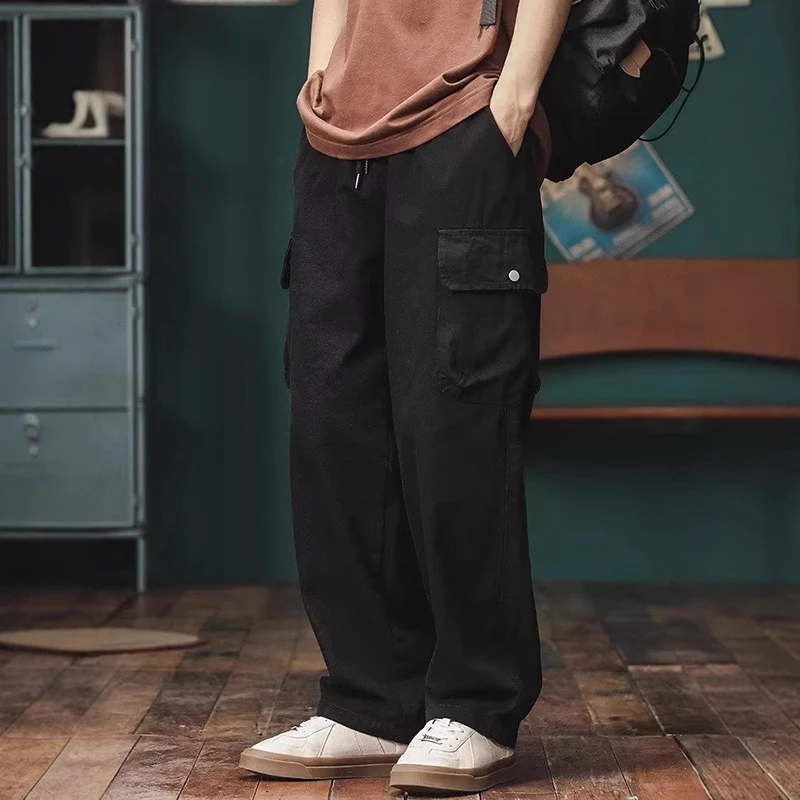 Y2k Side Pocket Men's cargo Pants Straight Wide Legs Baggy Sweatpants Vintage Streetwear 2025 Multiple Pockets Drawstring Pants
Y2k Side Pocket Men's cargo Pants Straight Wide Legs Baggy Sweatpants Vintage Streetwear 2025 Multiple Pockets Drawstring Pants
