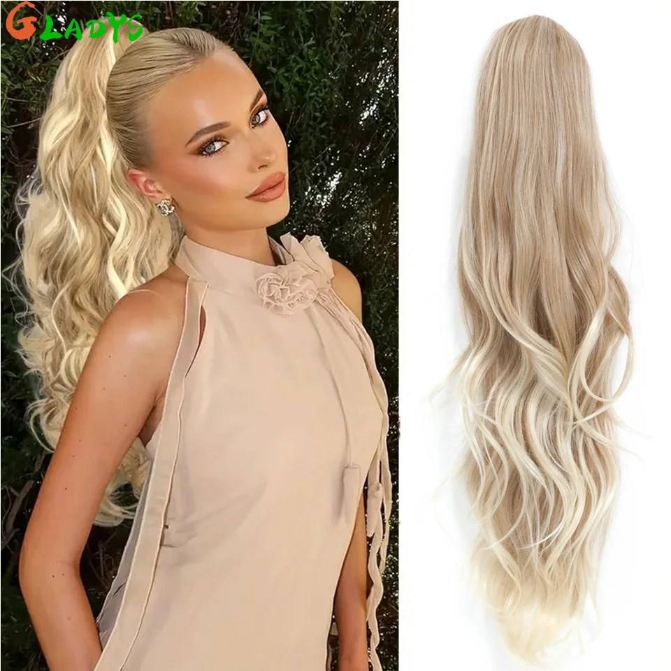 28 Inch Drawstring Ponytail Synthetic Hair Extensions For Black Women Long Wavy Clip-in High Temperature Pony Tail For Afro Girl
28 Inch Drawstring Ponytail Synthetic Hair Extensions For Black Women Long Wavy Clip-in High Temperature Pony Tail For Afro Girl