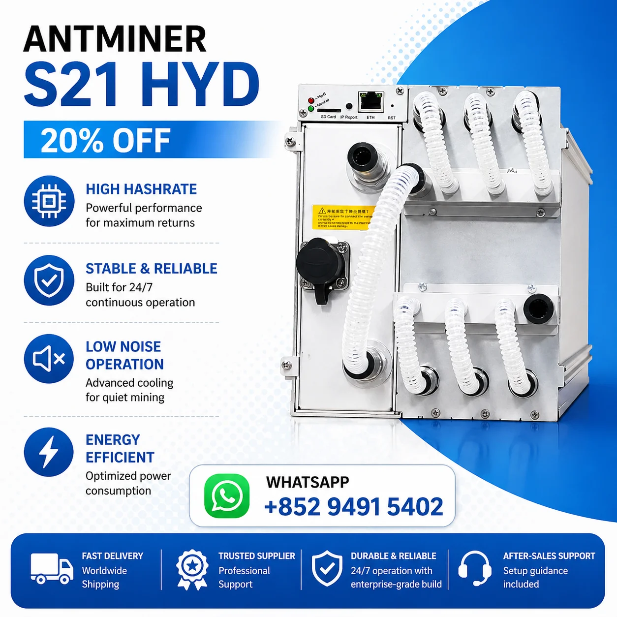 AV Bitmain Antminer S21 XP Hyd 473T S19 XP+ Hydro 293T High Performance Water Cooling Asic Bitcoin Mining Rig
AV Bitmain Antminer S21 XP Hyd 473T S19 XP+ Hydro 293T High Performance Water Cooling Asic Bitcoin Mining Rig