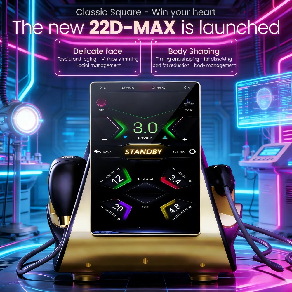 Professional 22D MAX 2 in 1 Portable Facial Lifting, Firming, Anti-Aging Beauty Device, 3D Sculpting Machine
Professional 22D MAX 2 in 1 Portable Facial Lifting, Firming, Anti-Aging Beauty Device, 3D Sculpting Machine