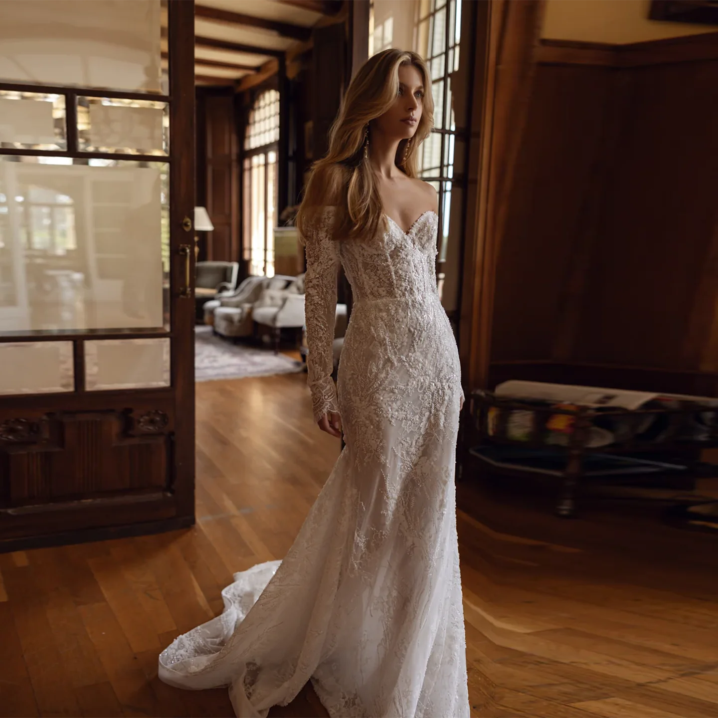 Sharon Said 2025 Vintage Sweetheart Mermaid Lace Off White Wedding Dress Sexy Corset Long Sleeve Bridal Gowns SW433 Customized
Sharon Said 2025 Vintage Sweetheart Mermaid Lace Off White Wedding Dress Sexy Corset Long Sleeve Bridal Gowns SW433 Customized