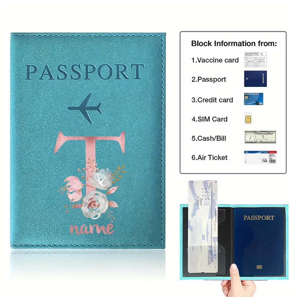 Waterproof PU Custom Name Passport Holder, Slim Document Organizer DIY Initial Print Travel Wallet Protective Cover
Waterproof PU Custom Name Passport Holder, Slim Document Organizer DIY Initial Print Travel Wallet Protective Cover