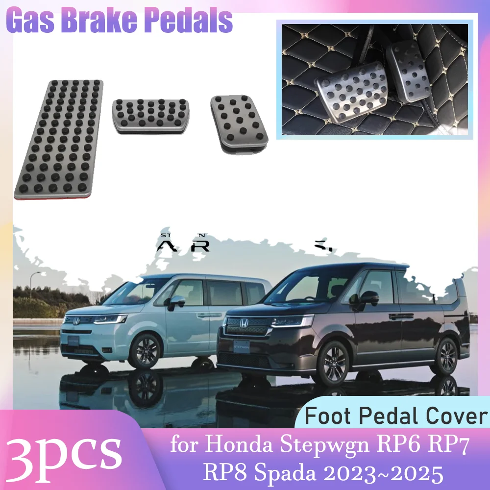 Car Gas Brake Pedals for Honda Stepwgn RP6 RP7 RP8 Spada 2023~2025 No Drilling Anti-Slip Alloy Footrest Pedal Cover Accessories
Car Gas Brake Pedals for Honda Stepwgn RP6 RP7 RP8 Spada 2023~2025 No Drilling Anti-Slip Alloy Footrest Pedal Cover Accessories