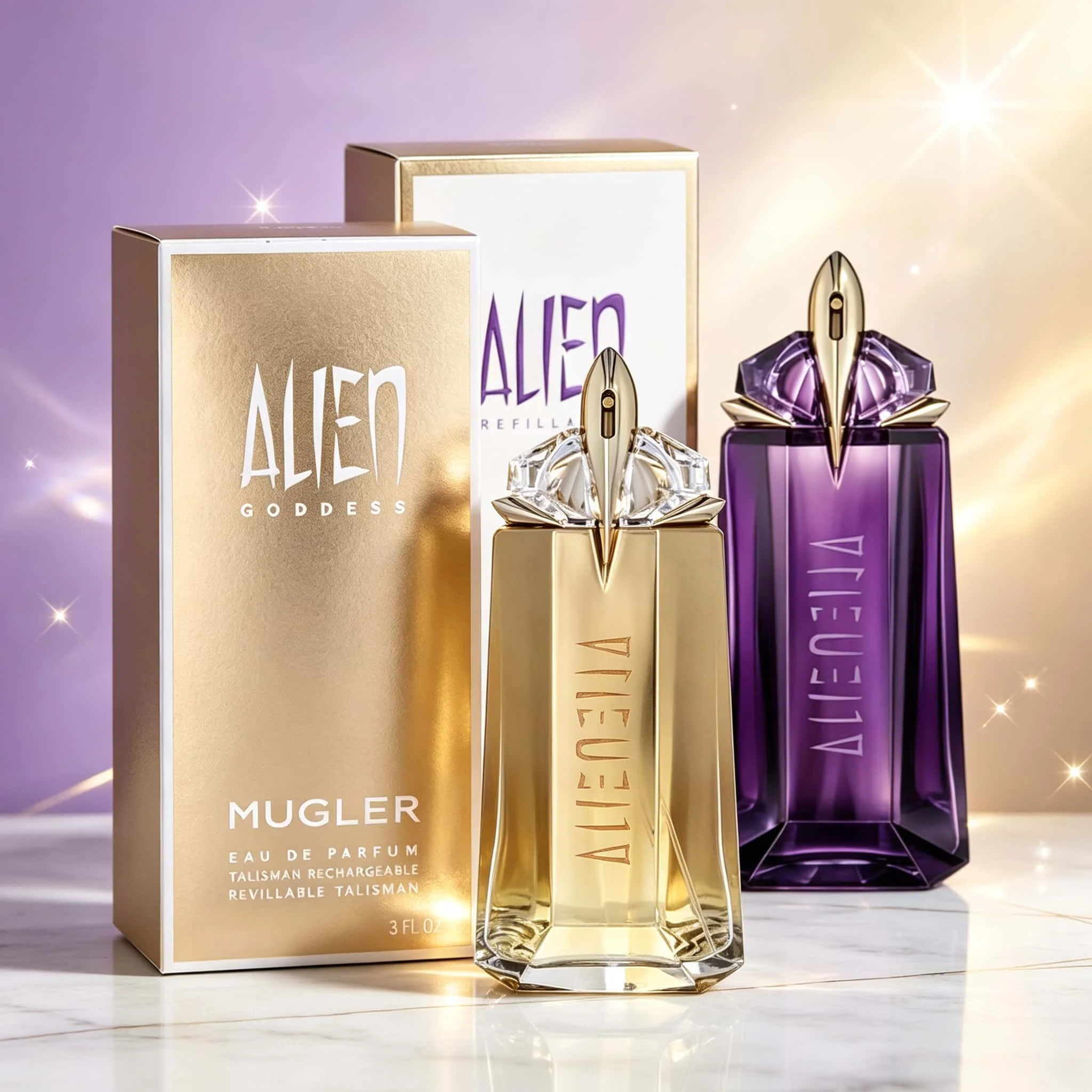 Mugler Alien Eau de Parfum for Women (90ml) – Classic Woody-Floral (Jasmine) or "Goddess" (Golden Vanilla & Coconut); long-lasting fragrance; an elegant, high-end scent perfect for work, parties, or evening events.
Mugler Alien Eau de Parfum for Women (90ml) – Classic Woody-Floral (Jasmine) or "Goddess" (Golden Vanilla & Coconut); long-lasting fragrance; an elegant, high-end scent perfect for work, parties, or evening events.