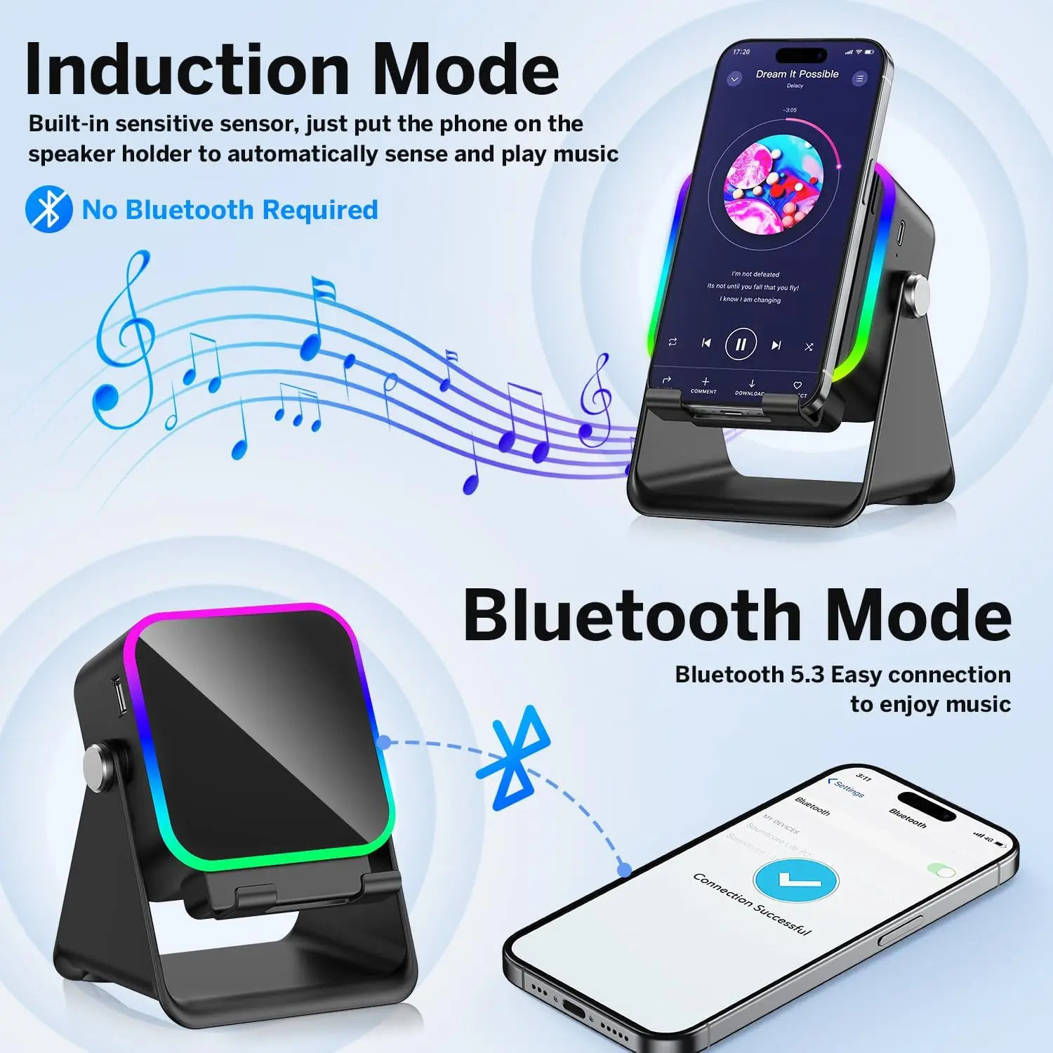 Magnetic Desktop Holder with Loud Sound, Hands-Free for iPhone Samsung Android Bluetooth Speaker Phone Stand 2 in 1
Magnetic Desktop Holder with Loud Sound, Hands-Free for iPhone Samsung Android Bluetooth Speaker Phone Stand 2 in 1