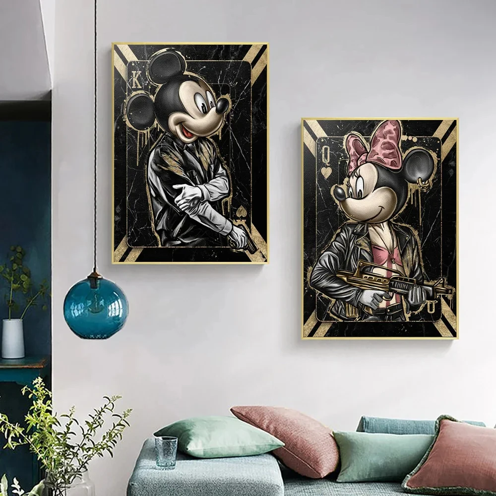 Disney Funny Mickey And Minnie Poster Tattoo Mouse Canvas Art Painting Mafia Animal Wall Decor Prints For Living Room Home Decor
Disney Funny Mickey And Minnie Poster Tattoo Mouse Canvas Art Painting Mafia Animal Wall Decor Prints For Living Room Home Decor
