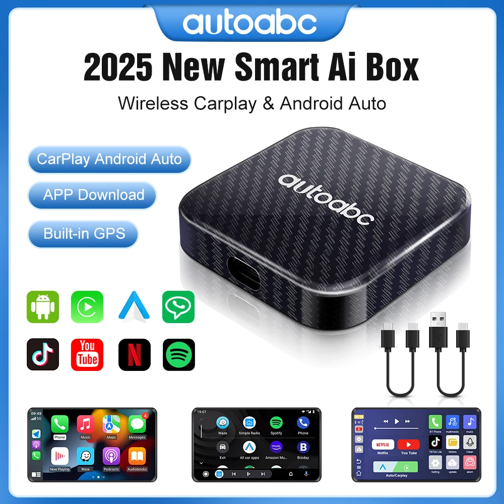 Wireless CarPlay Android Auto AI Box Adapter Built-in Play Store Netflix YouTube Smart Toyota For Mazda Hyundai Haval GMC Ford
Wireless CarPlay Android Auto AI Box Adapter Built-in Play Store Netflix YouTube Smart Toyota For Mazda Hyundai Haval GMC Ford