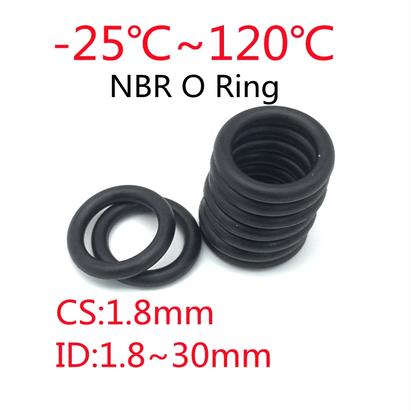 50pcs Black O Ring Gasket CS 1.8mm ID1.8mm ~ 30mm NBR Automobile Nitrile Rubber Round O Type Corrosion Oil Resistant Seal Washer
50pcs Black O Ring Gasket CS 1.8mm ID1.8mm ~ 30mm NBR Automobile Nitrile Rubber Round O Type Corrosion Oil Resistant Seal Washer