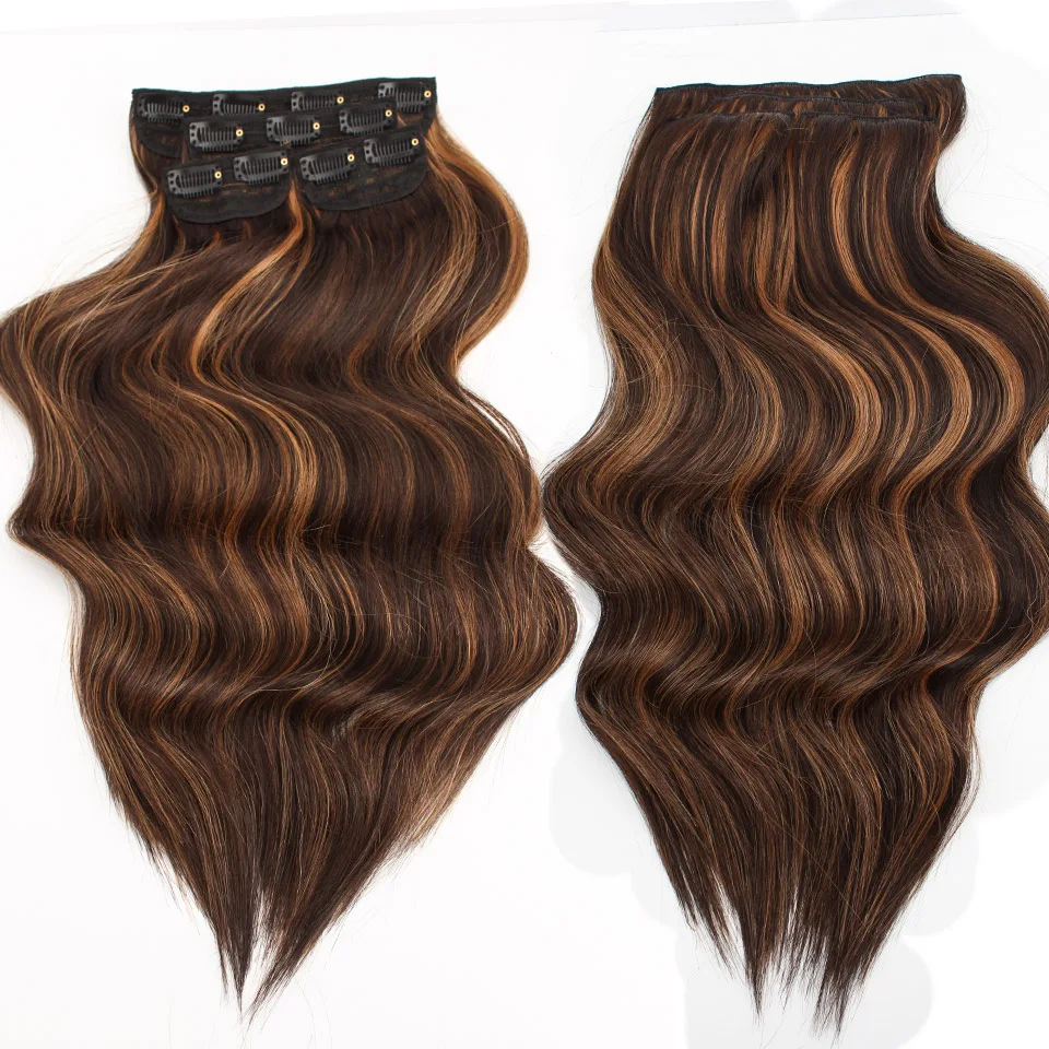 Ombre Brown 20"Wavy Bio Synthetic Ombre Clip In Hair Extensions 4Pcs/Lot 150g Matte Color Heat Resistant Hair Pieces For Women
Ombre Brown 20"Wavy Bio Synthetic Ombre Clip In Hair Extensions 4Pcs/Lot 150g Matte Color Heat Resistant Hair Pieces For Women