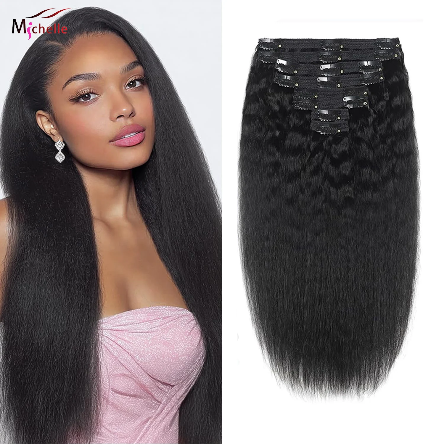 Kinky Straight Clip in Hair Extensions Настоящие человеческие волосы на всю голову Бразильские волосы Remy Kinky Straight Clip ins Натуральный черный цвет
Kinky Straight Clip in Hair Extensions Настоящие человеческие волосы на всю голову Бразильские волосы Remy Kinky Straight Clip ins Натуральный черный цвет