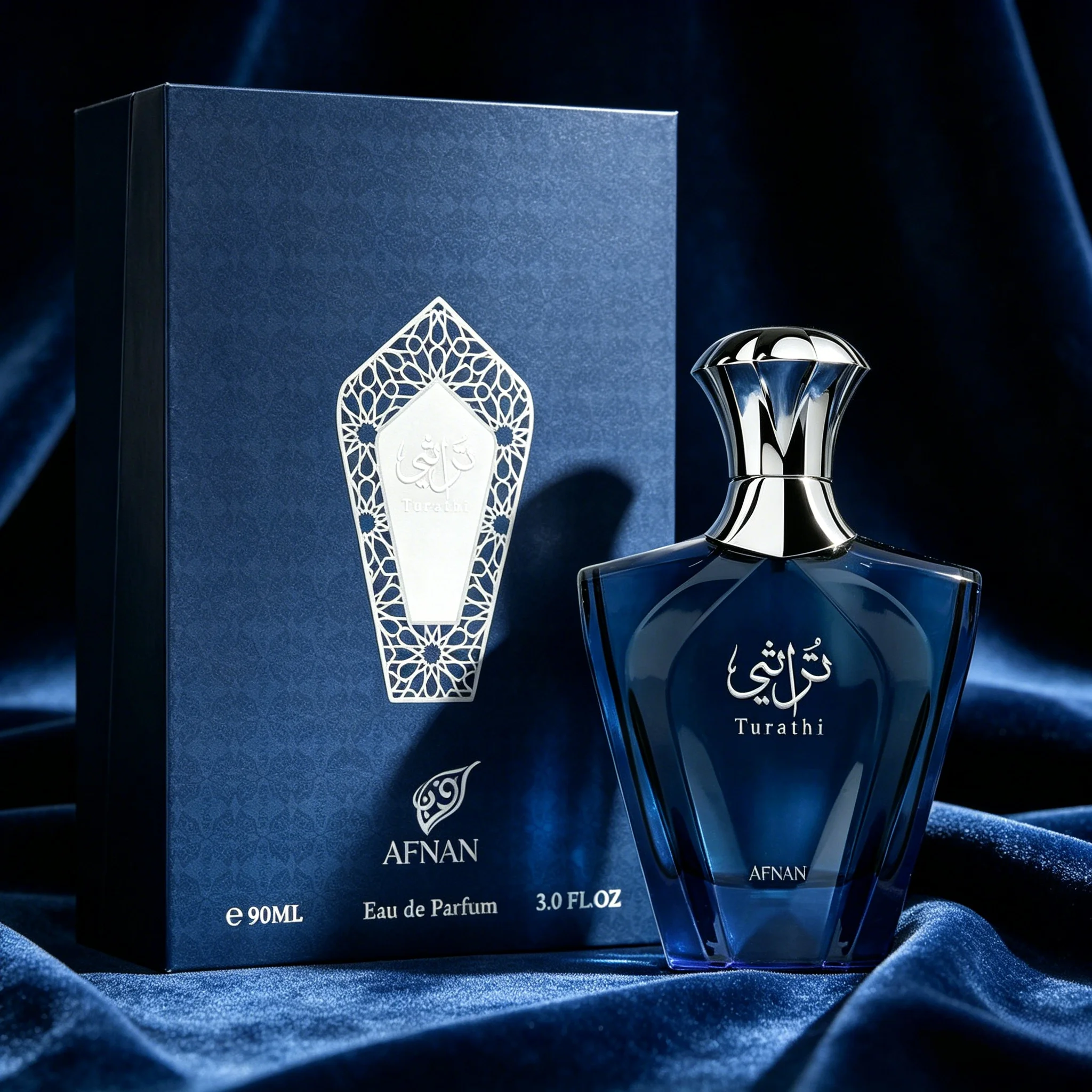 Afnan Turathi Men EDP Perfume Luxury Arab Design Glossy Deep Blue Bottle Rich Oriental Woody Scent Holiday Birthday Gift For Him
Afnan Turathi Men EDP Perfume Luxury Arab Design Glossy Deep Blue Bottle Rich Oriental Woody Scent Holiday Birthday Gift For Him