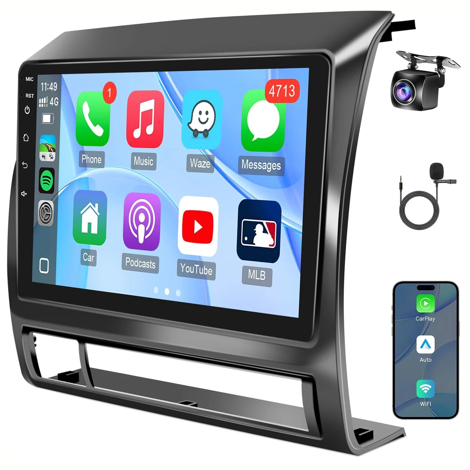 9" Toush Screen Head Unit for Tacoma with In-dash GPS, WiFi, BT, SWC, FM + AHD Backup Camera + MIC
9" Toush Screen Head Unit for Tacoma with In-dash GPS, WiFi, BT, SWC, FM + AHD Backup Camera + MIC