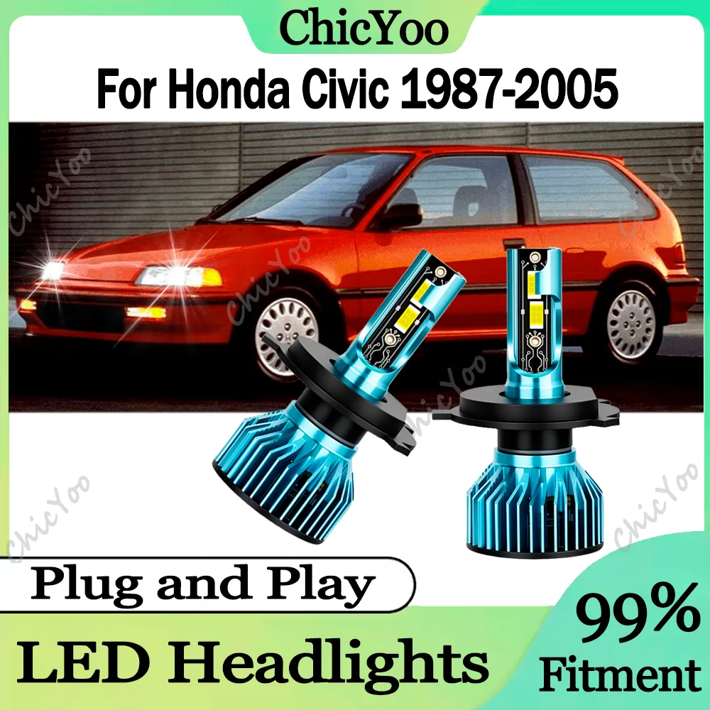 2PCS 120W 30000LM Canbus No error LED Headlights H4 High Low Beam High Power 6000K White Plug And Play For Honda Civic 1987-2005
2PCS 120W 30000LM Canbus No error LED Headlights H4 High Low Beam High Power 6000K White Plug And Play For Honda Civic 1987-2005