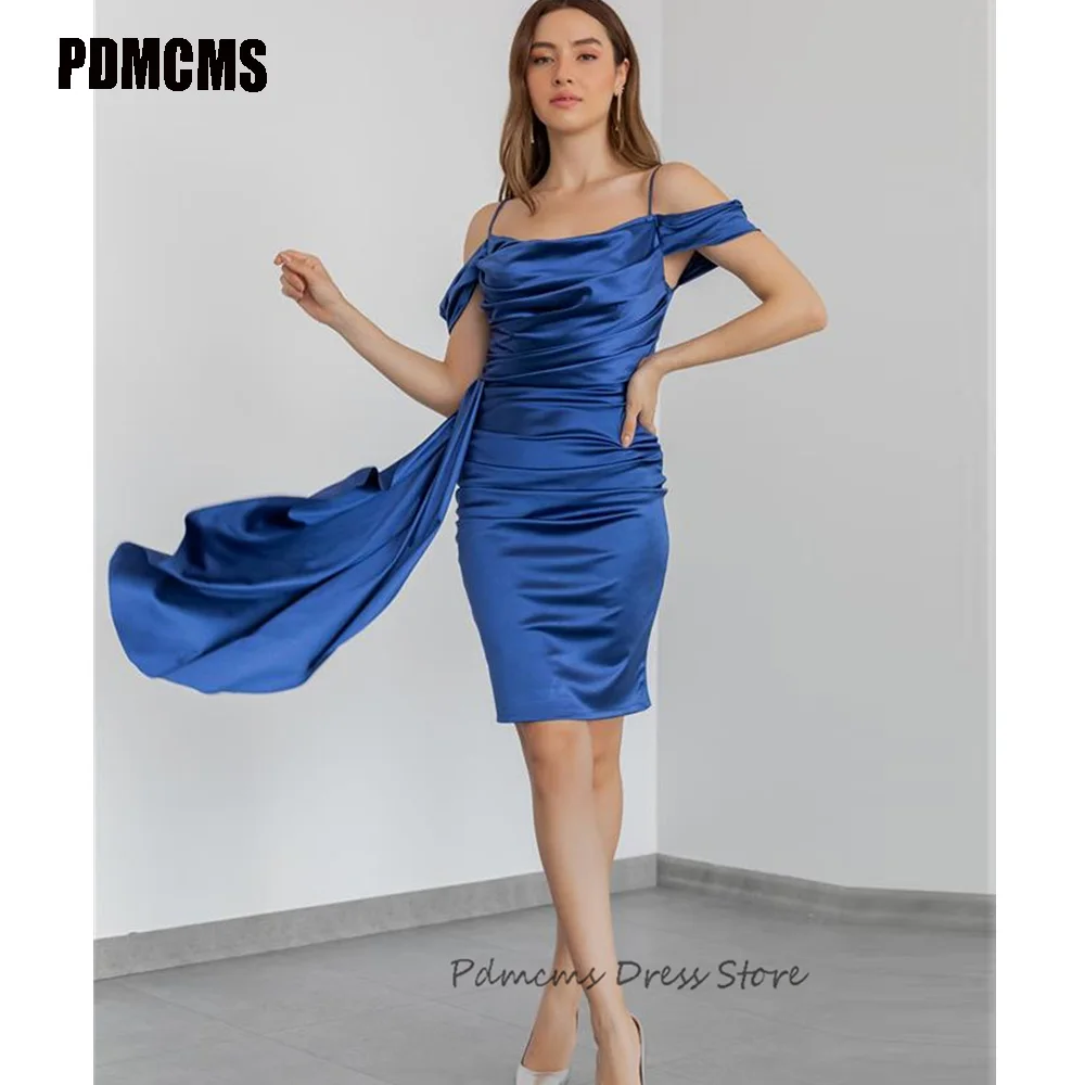 SSYTENS Blue Short Mermaid Evening Dresses Off The Shoulder Formal Party Dress Knee Length Prom Gowns Pleats Vestidos De Noche
SSYTENS Blue Short Mermaid Evening Dresses Off The Shoulder Formal Party Dress Knee Length Prom Gowns Pleats Vestidos De Noche