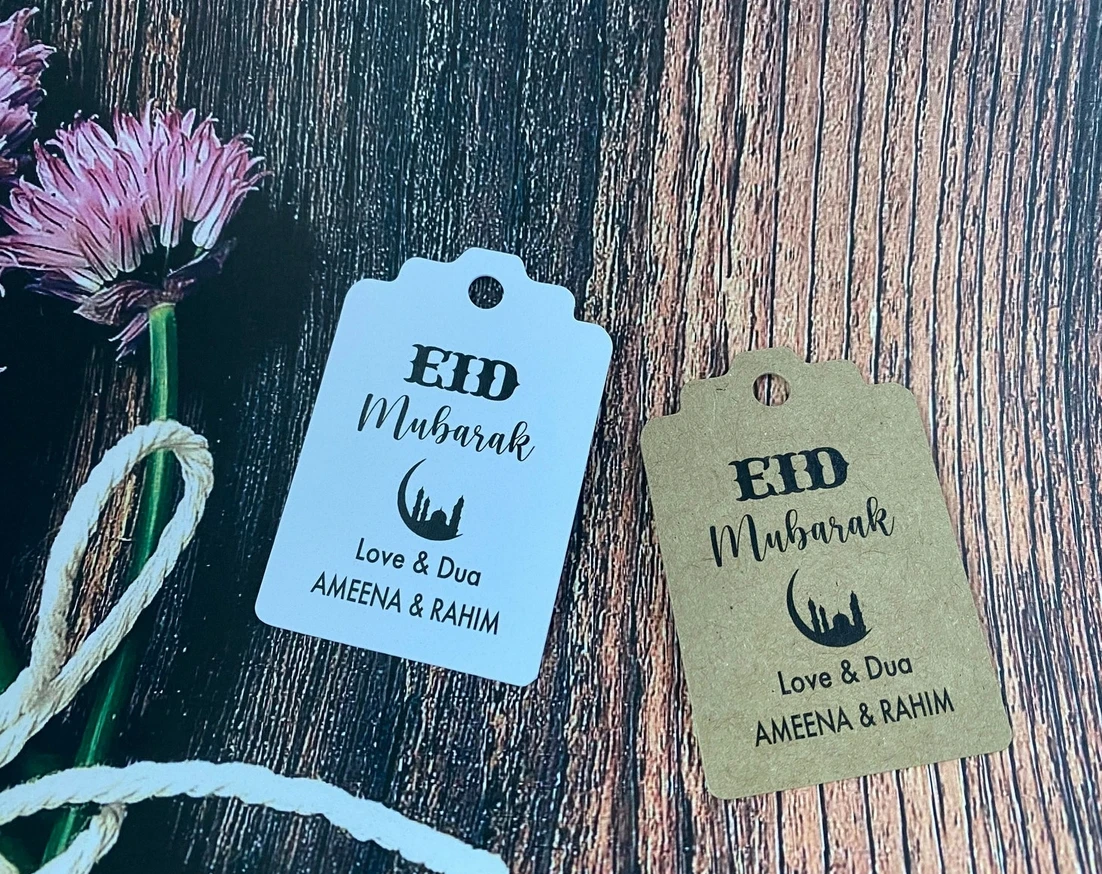 50pcs Personalised Eid Mubarak Ramadan Mubarak Ranadan Kareem Eid ul Fitr Eid ul Adha Gift label Favour Tags Thank You
50pcs Personalised Eid Mubarak Ramadan Mubarak Ranadan Kareem Eid ul Fitr Eid ul Adha Gift label Favour Tags Thank You