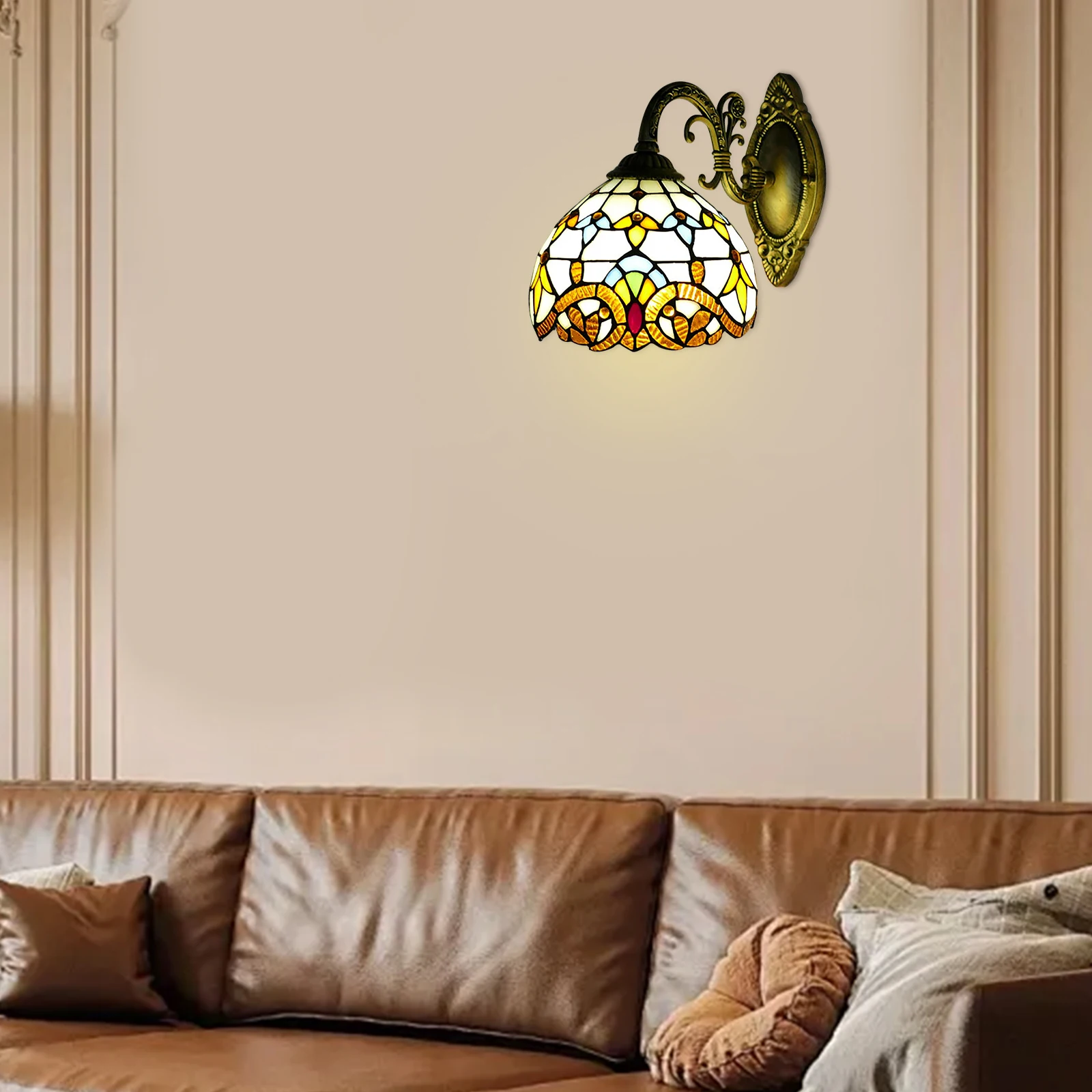 Tiffany Style Wall Sconce Stained Glass Light Art Deco Fixture Wall Mount Lamp Beautifully Decorated for the Kitchen, Hallway
Tiffany Style Wall Sconce Stained Glass Light Art Deco Fixture Wall Mount Lamp Beautifully Decorated for the Kitchen, Hallway