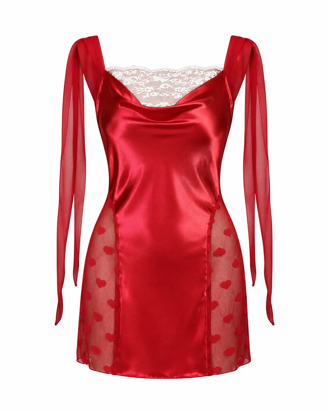 Luxury Red Satin Lace Chemise Sexy Mesh Heart Spaghetti Strap Nightdress Lingerie Sleepwear Mini Slip Dress
Luxury Red Satin Lace Chemise Sexy Mesh Heart Spaghetti Strap Nightdress Lingerie Sleepwear Mini Slip Dress